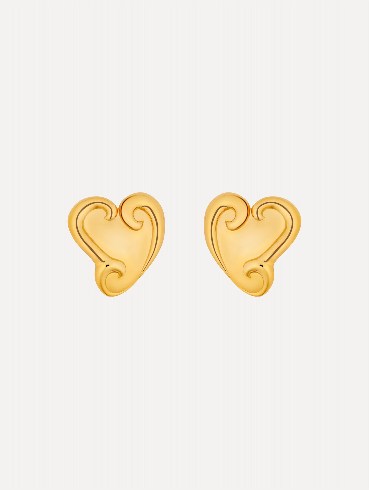Swirl Heart Clip-On Earrings Gold / Oscar de la Renta