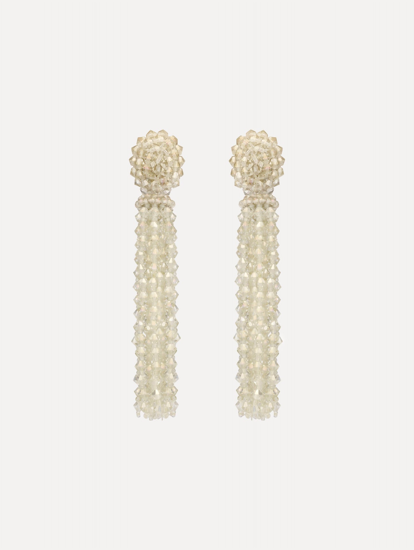 Tassel Clip-On Earrings Pale yellow / Oscar de la Renta