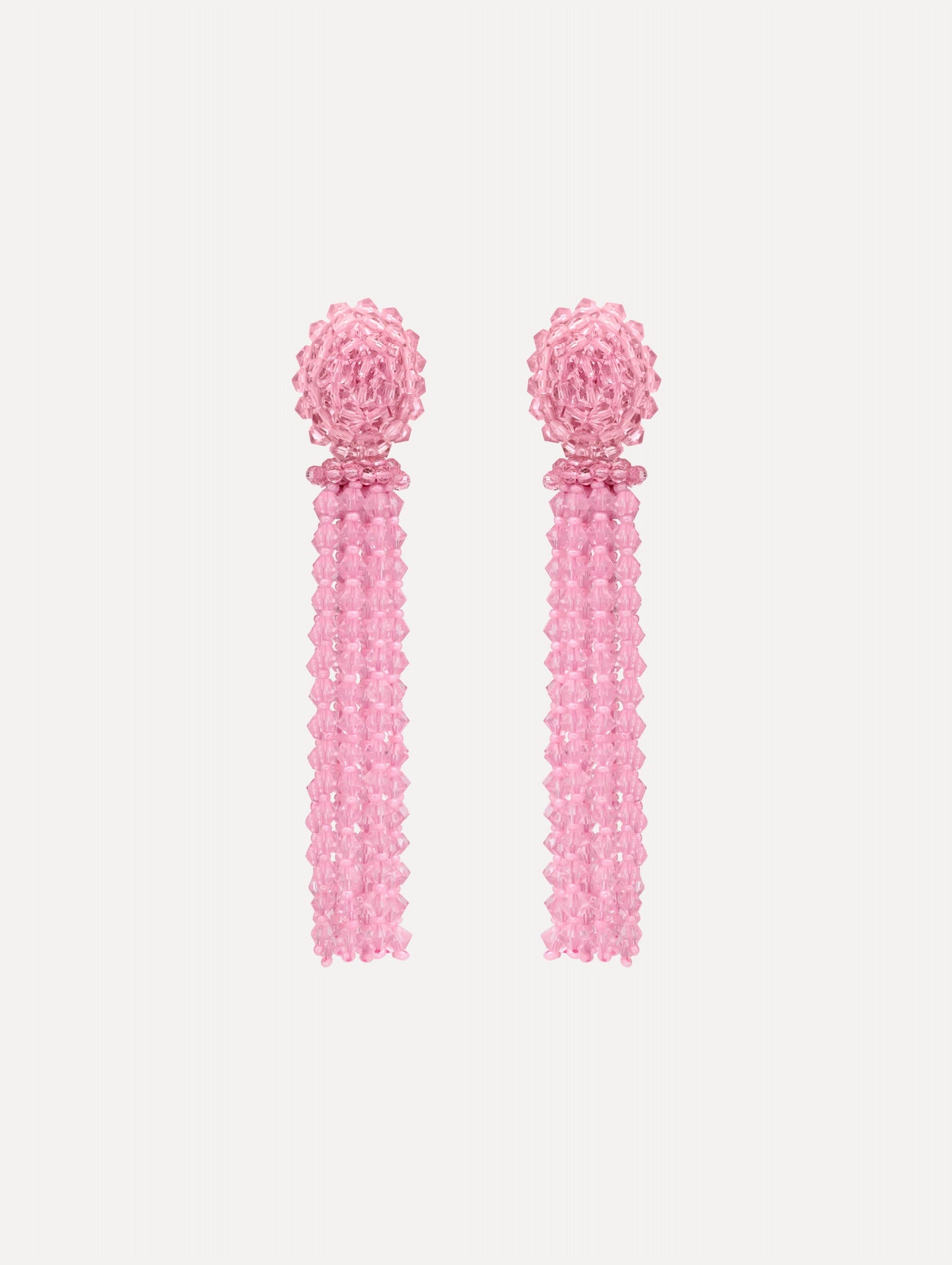 Tassel Clip-On Earrings Pink / Oscar de la Renta