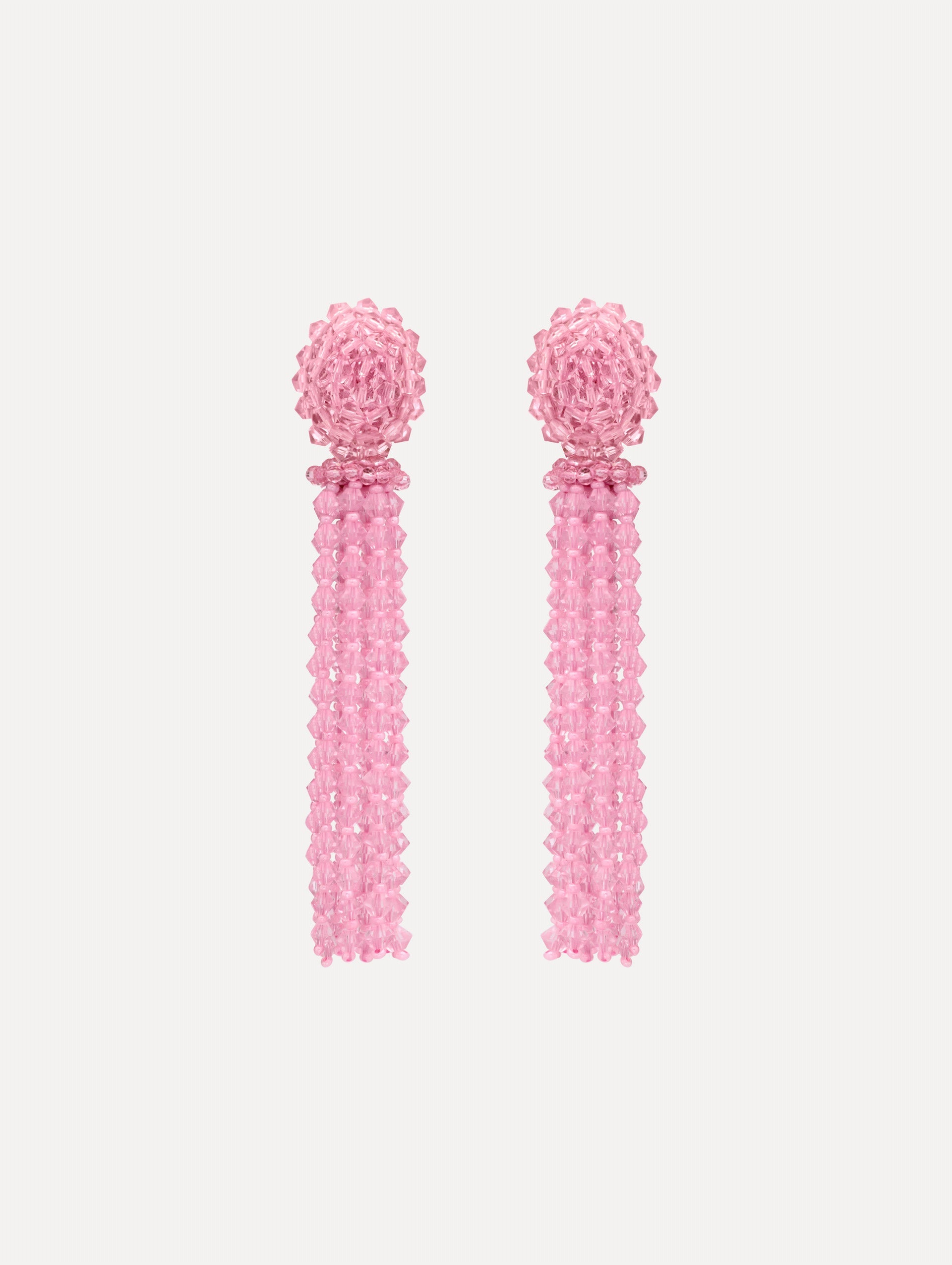 Tassel Clip-On Earrings Pink / Oscar de la Renta