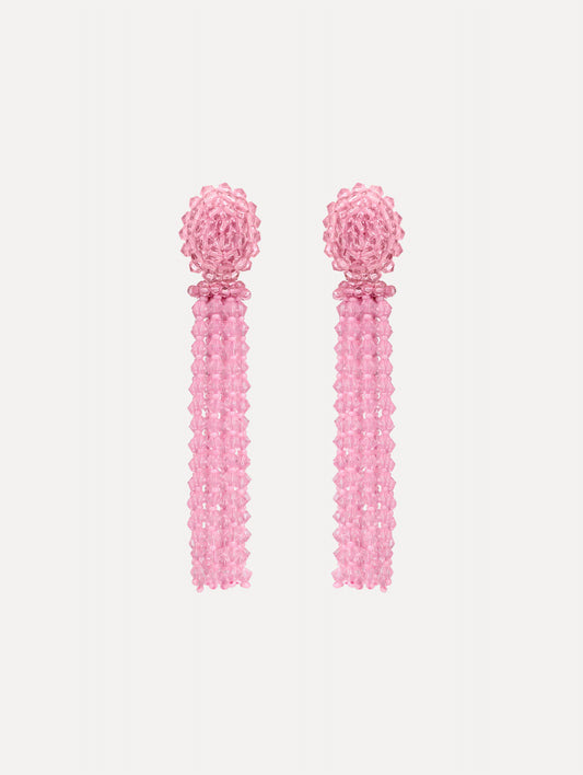 Tassel Clip-On Earrings Pink / Oscar de la Renta