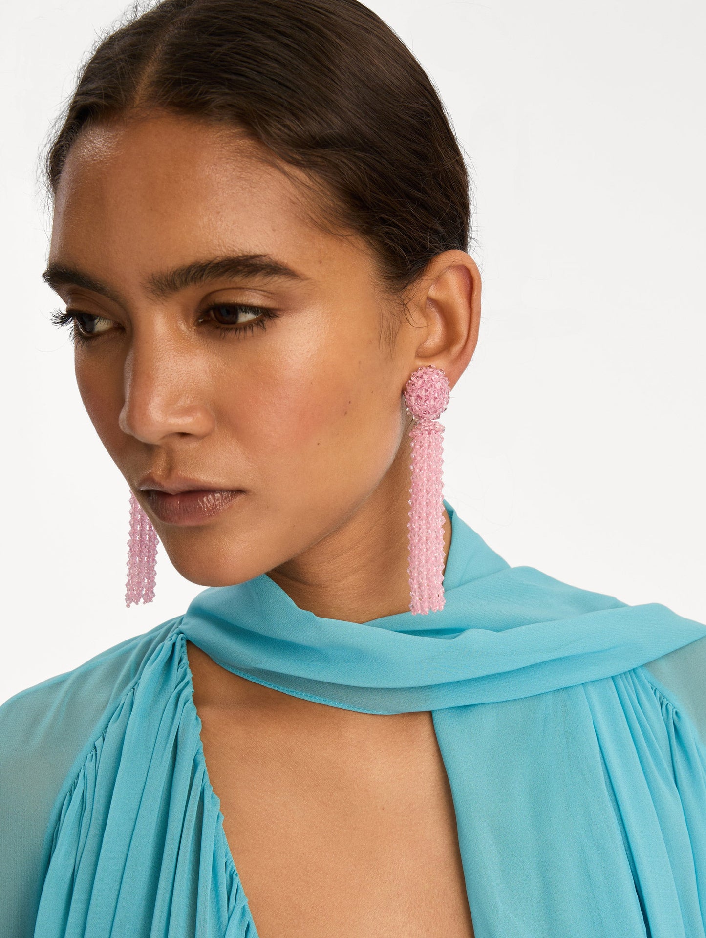 Tassel Clip-On Earrings Pink / Oscar de la Renta