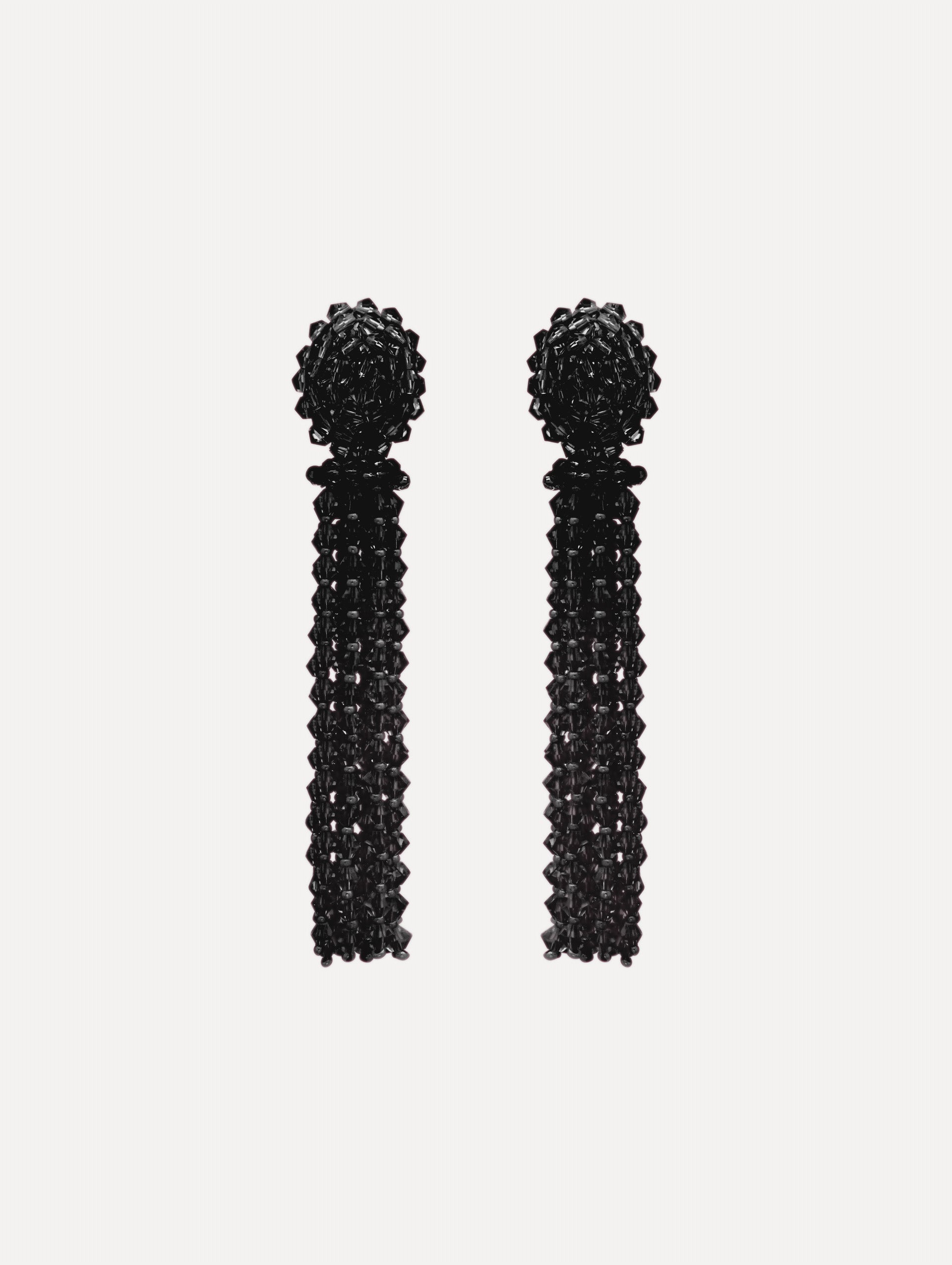 Tassel Clip-On Earrings Jet / Oscar de la Renta