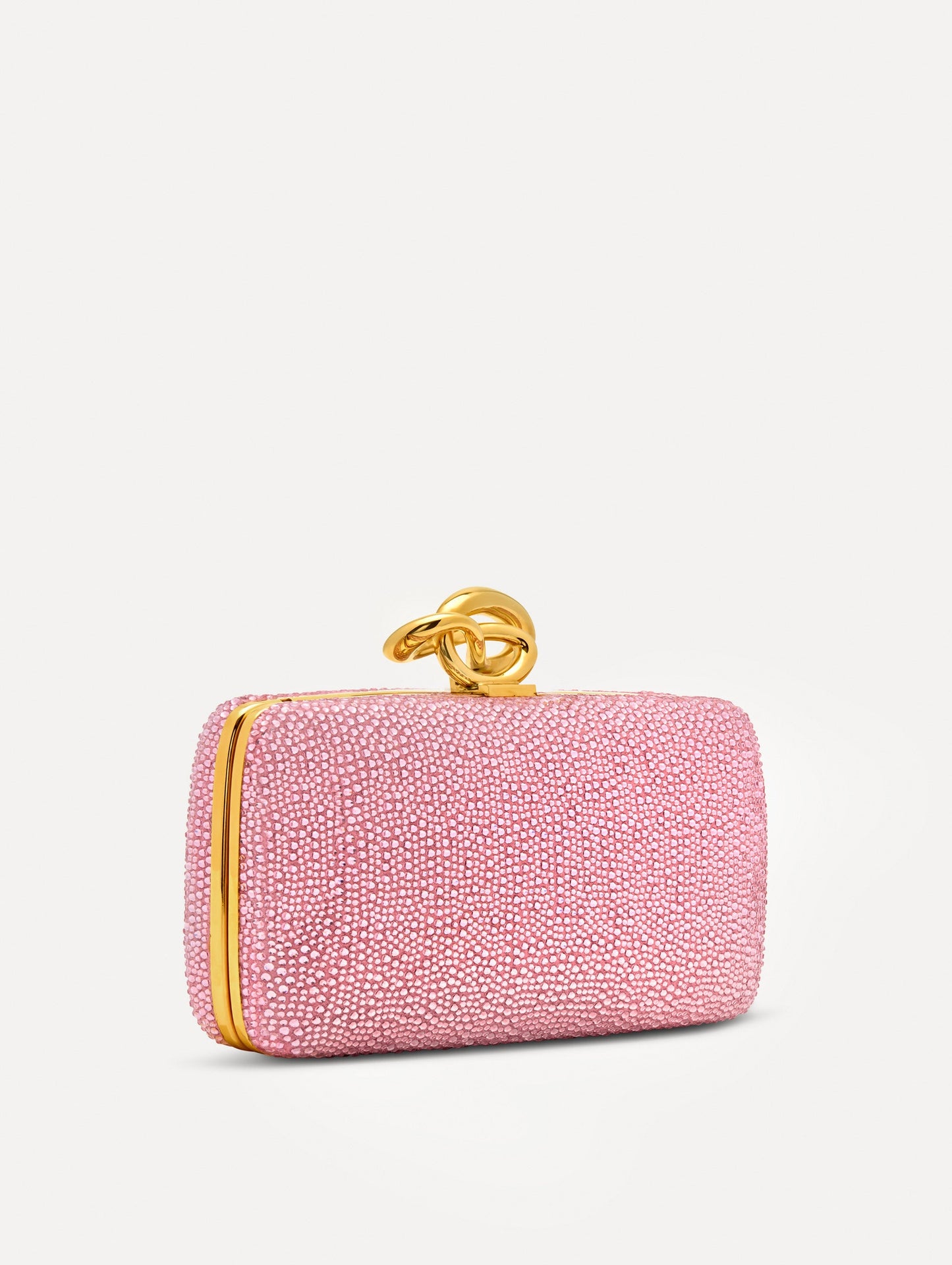 Crystal Pavé Knot Minaudière Pink / Oscar de la Renta