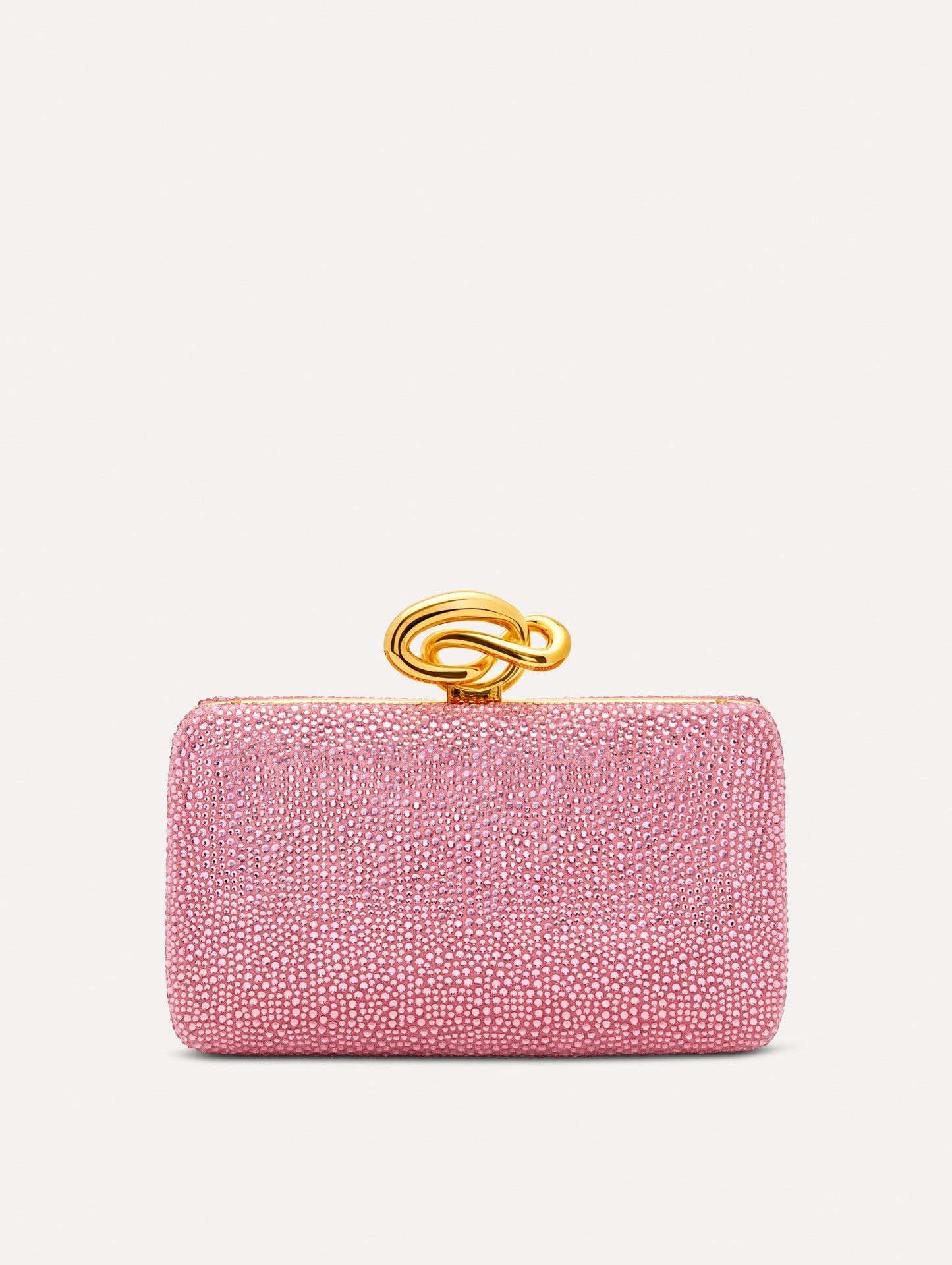 Crystal Pavé Knot Minaudière Pink / Oscar de la Renta