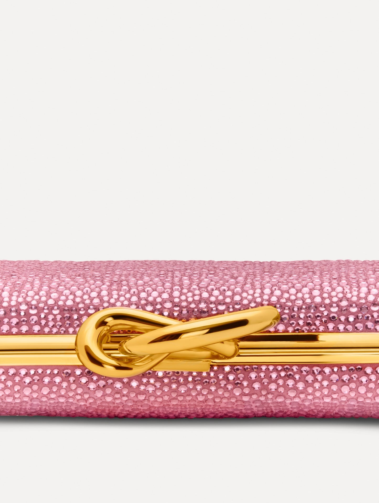 Crystal Pavé Knot Minaudière Pink / Oscar de la Renta