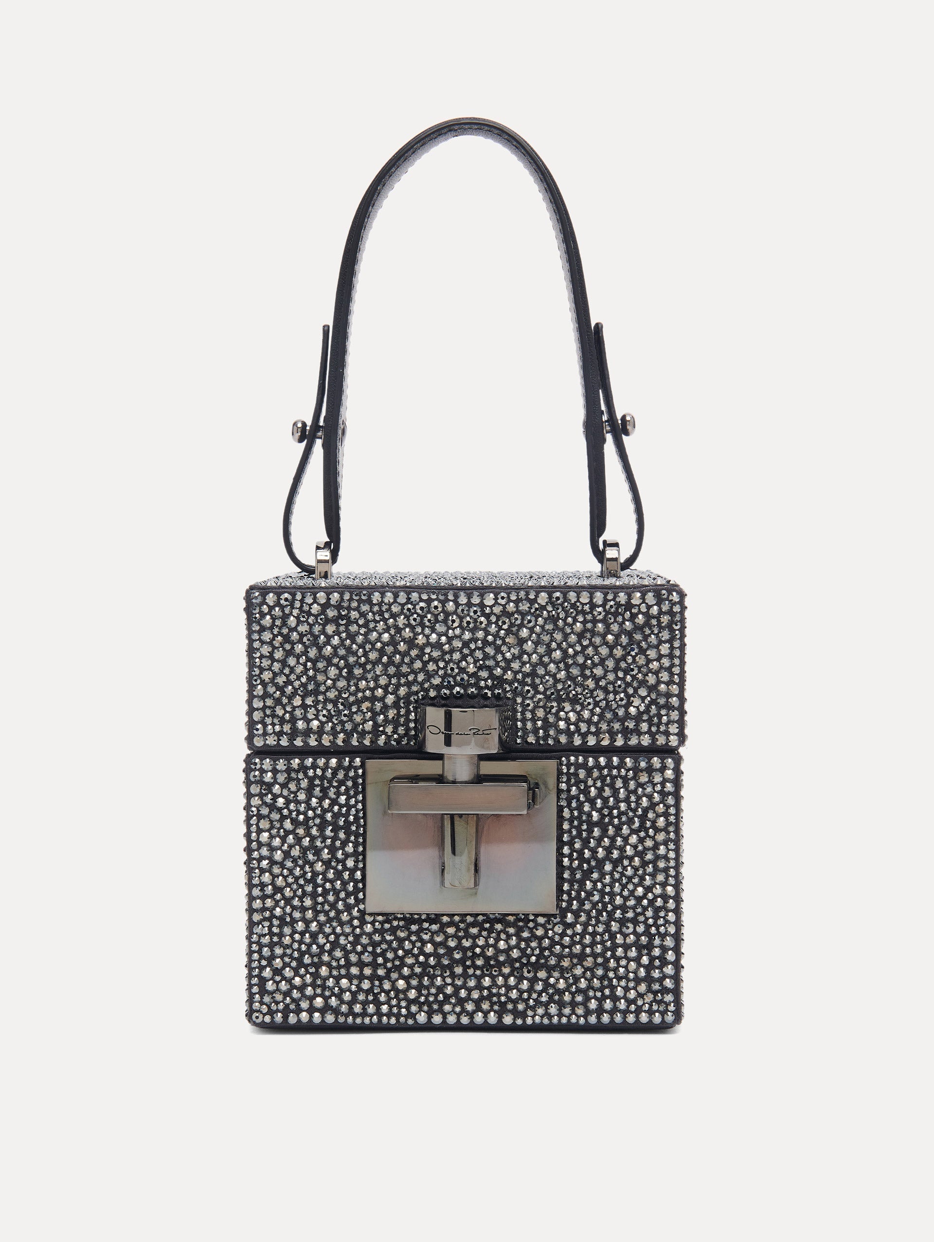Crystal Pavé Alibi Cube Graphite / Oscar de la Renta