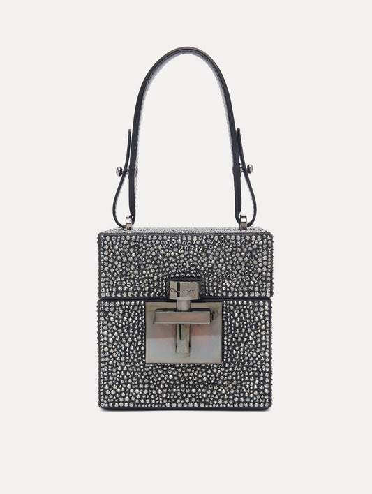 Crystal Pavé Alibi Cube Graphite / Oscar de la Renta