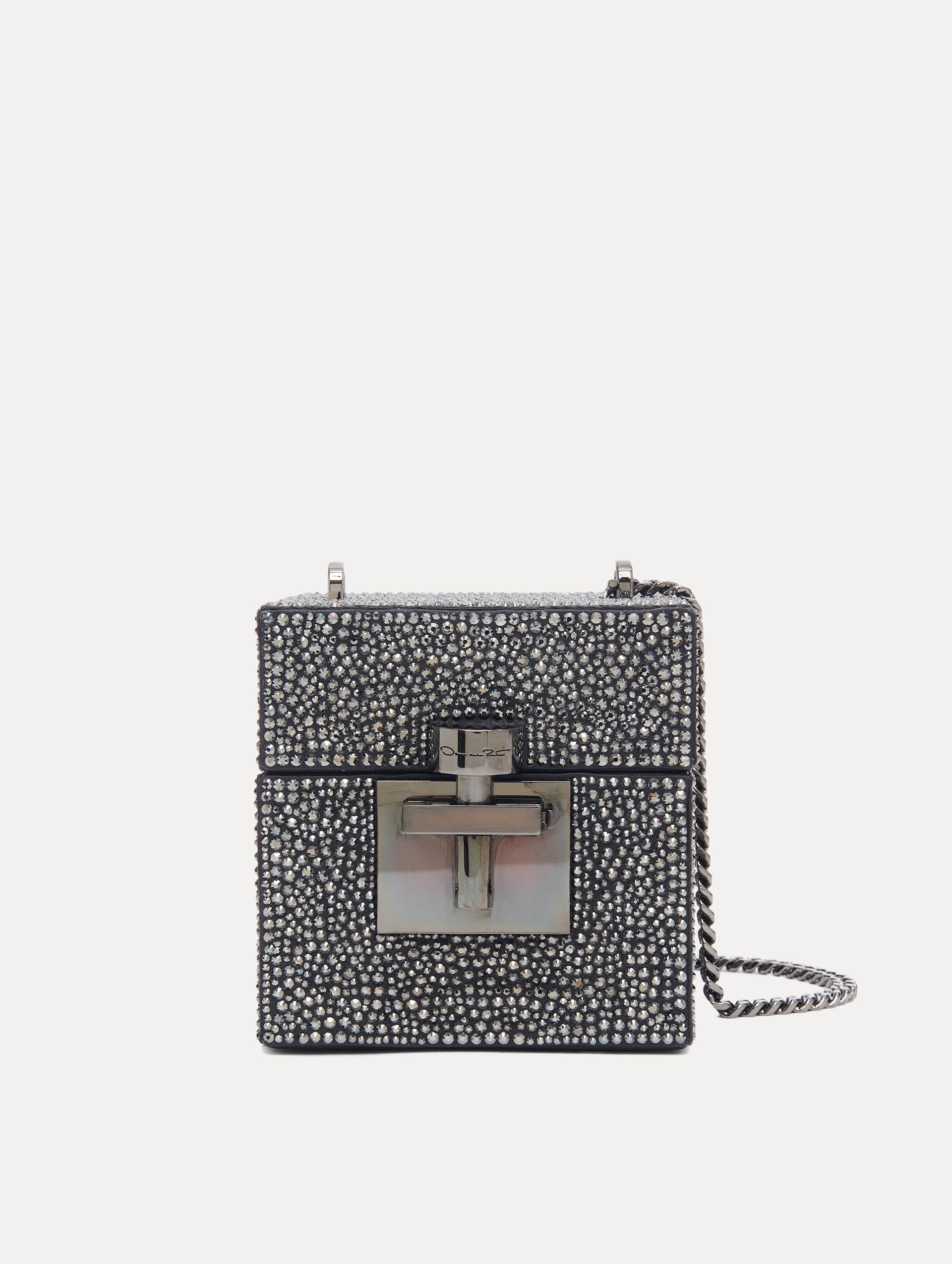 Crystal Pavé Alibi Cube Graphite / Oscar de la Renta