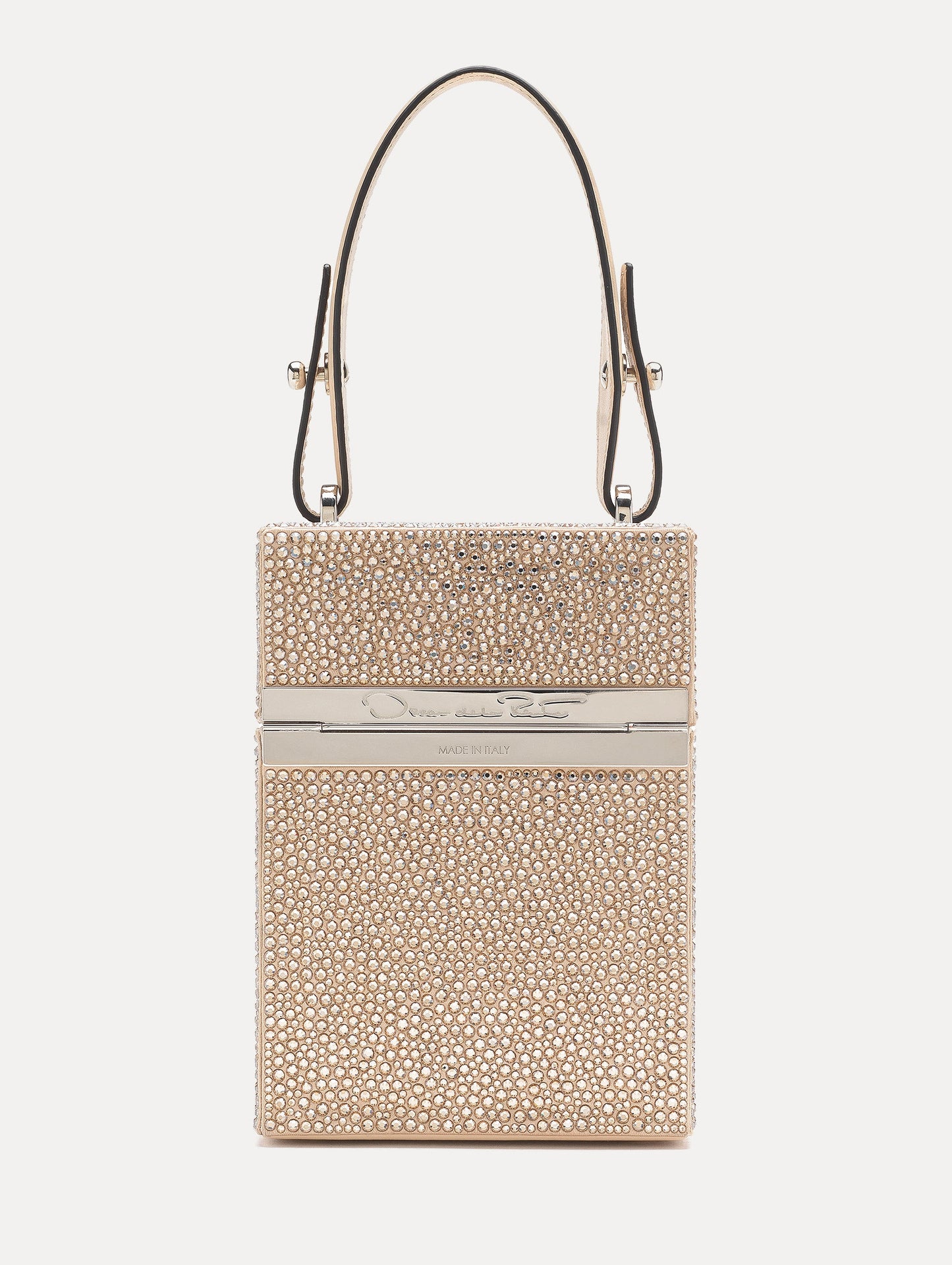 Crystal Pavé Alibi Top Handle Bag Champagne / Oscar de la Renta