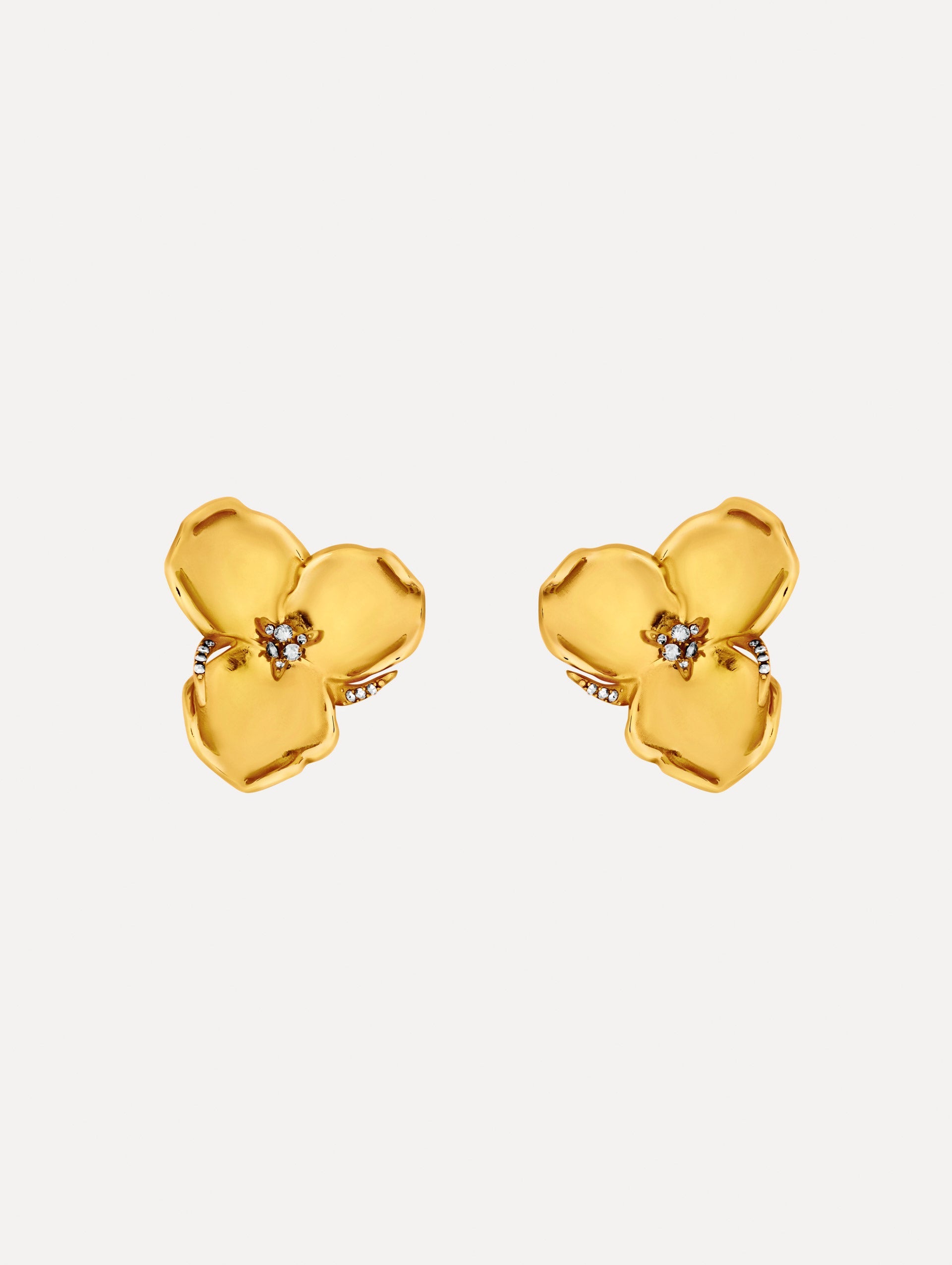 Gold Blossom Earrings Gold / Oscar de la Renta