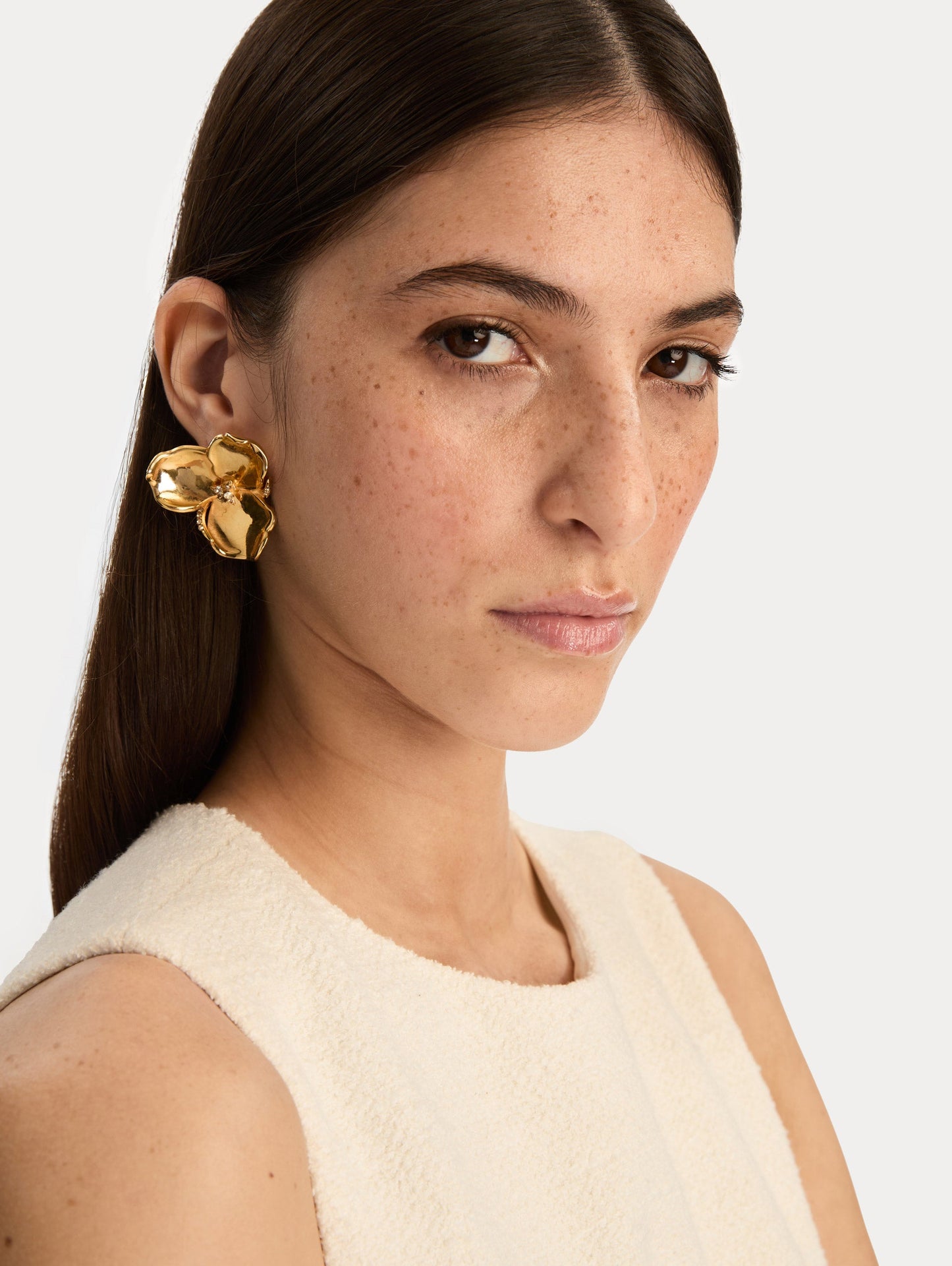 Gold Blossom Earrings Gold / Oscar de la Renta