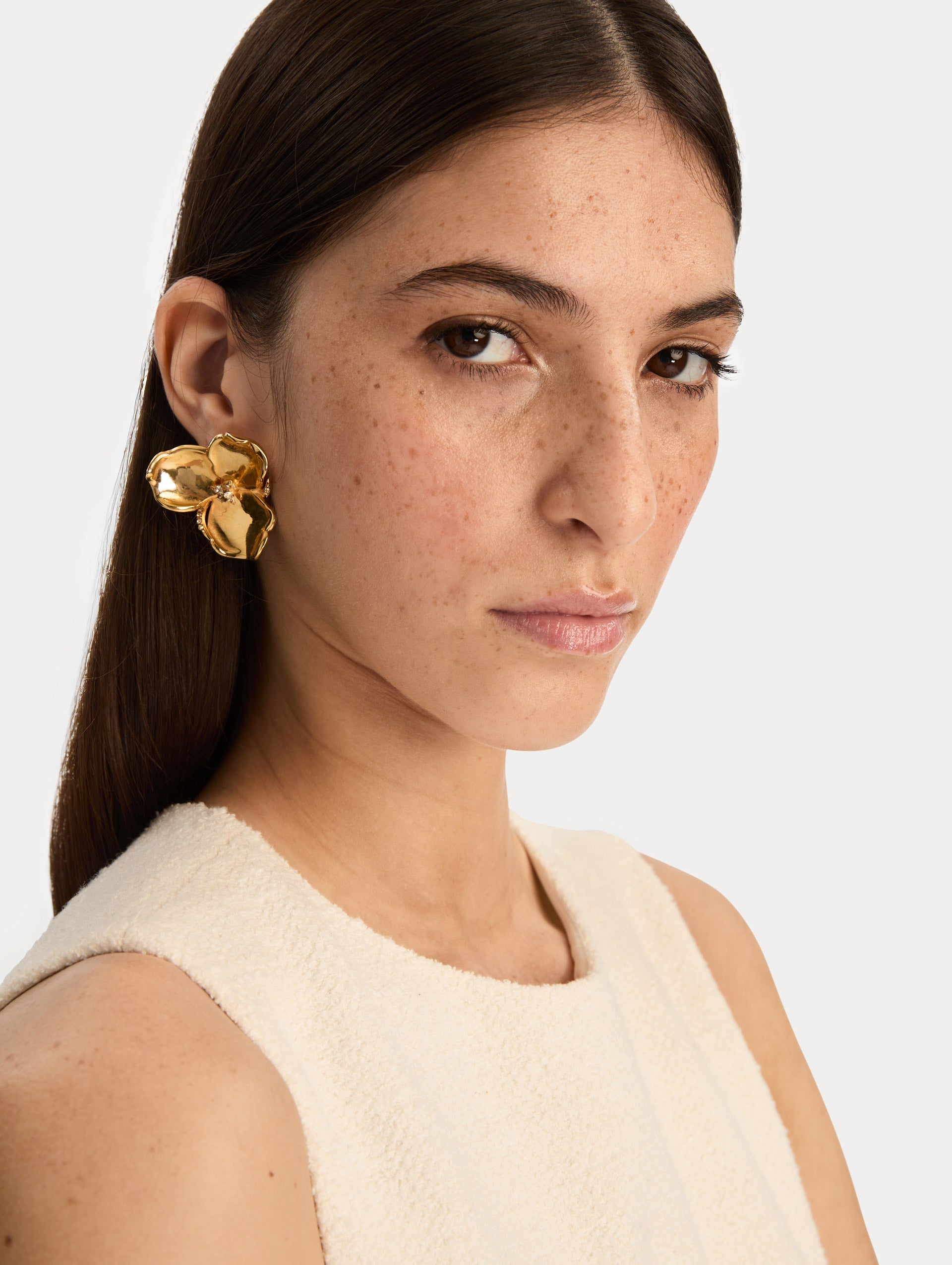Gold Blossom Earrings Gold / Oscar de la Renta