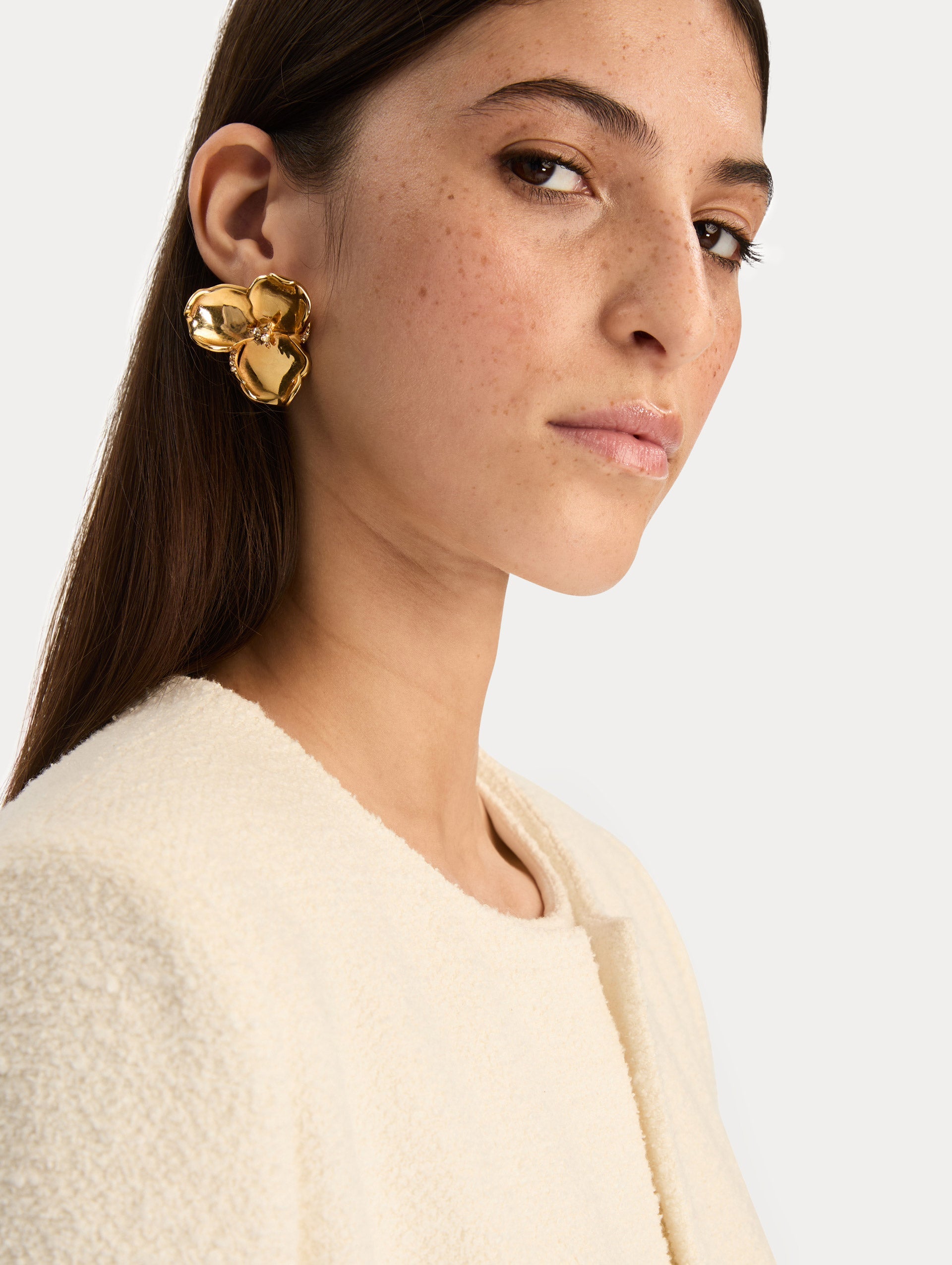 Gold Blossom Earrings Gold / Oscar de la Renta