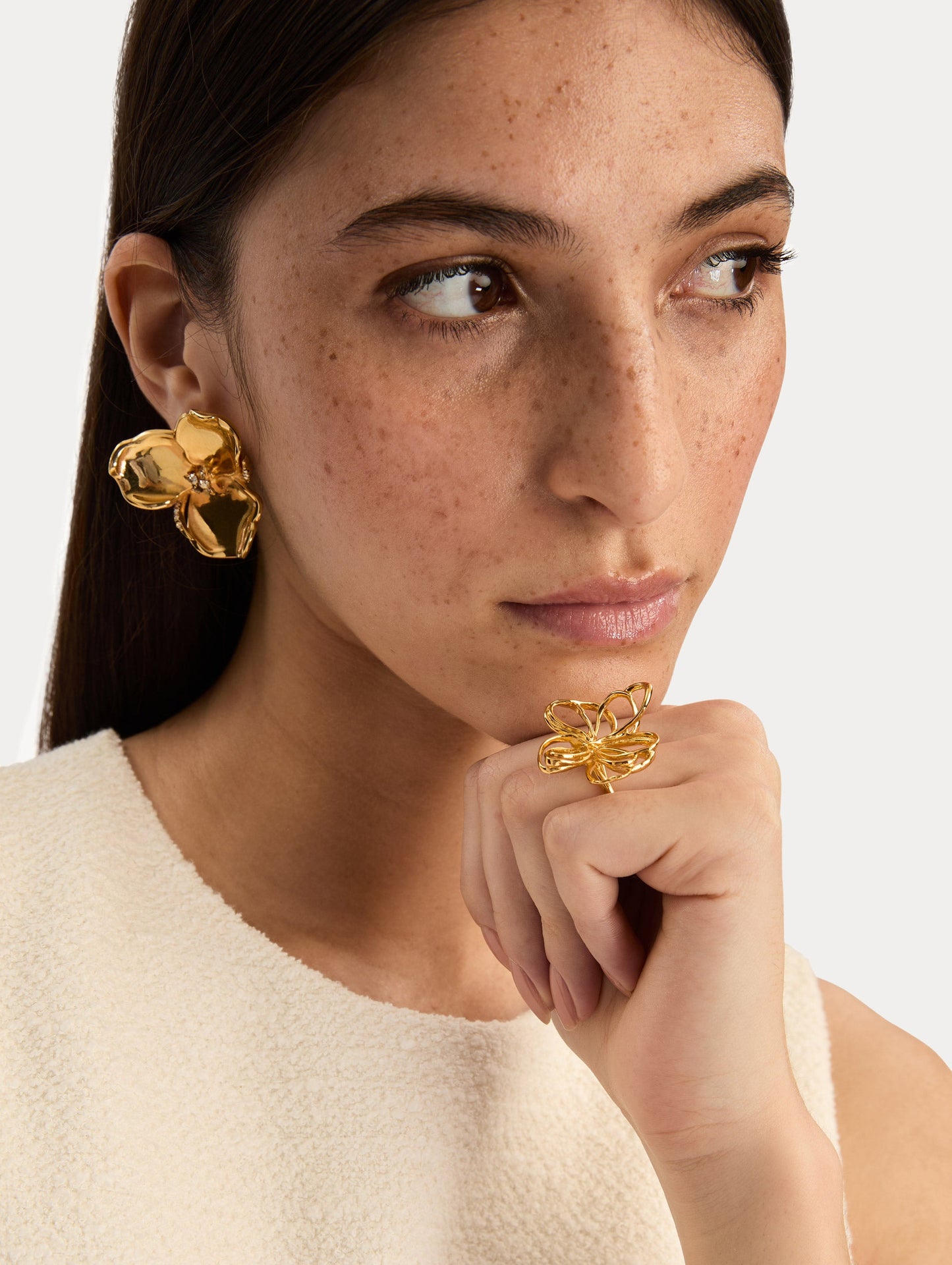 Gold Blossom Earrings Gold / Oscar de la Renta