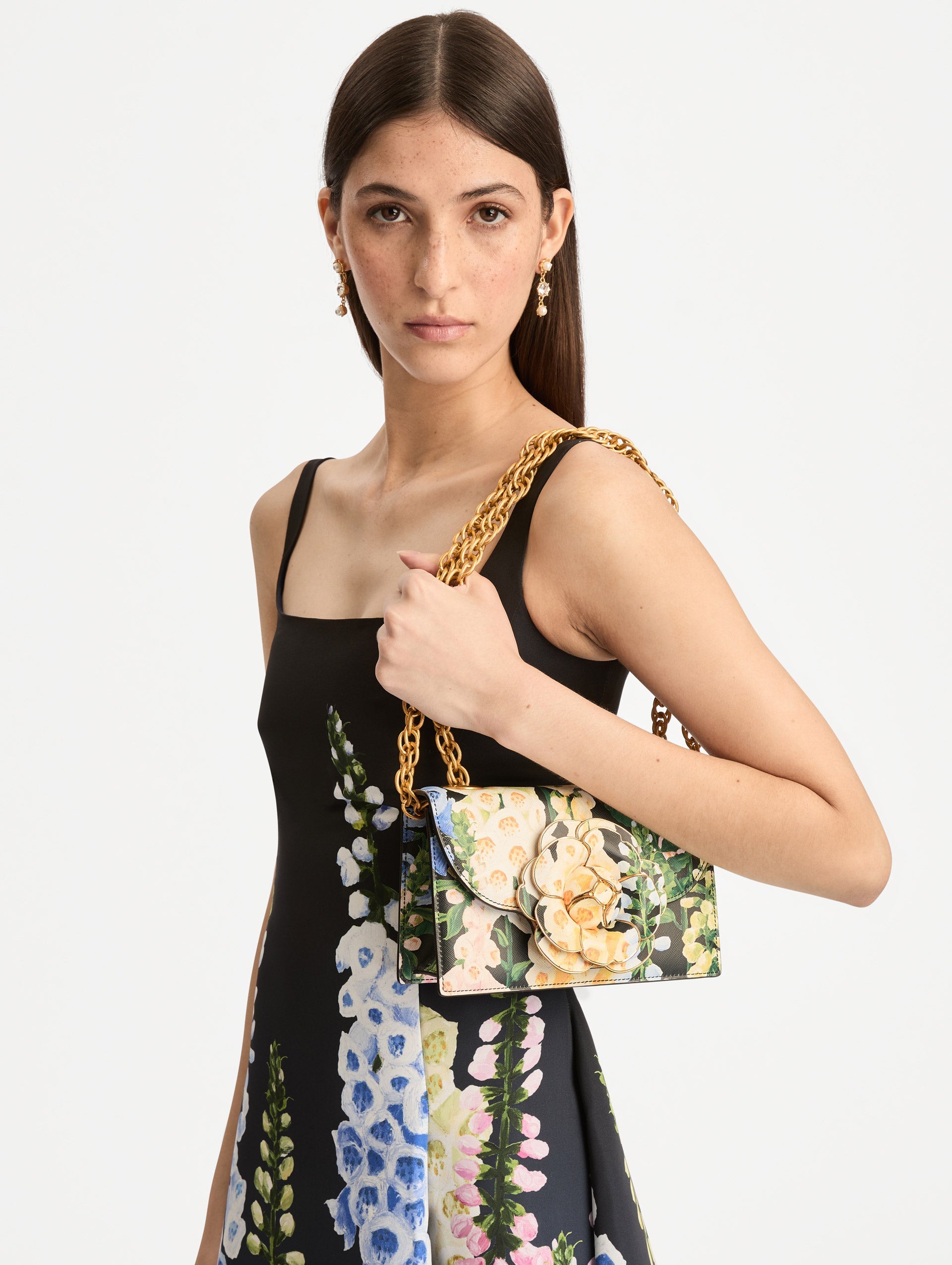 Foxglove Printed TRO Bag Multi / Oscar de la Renta