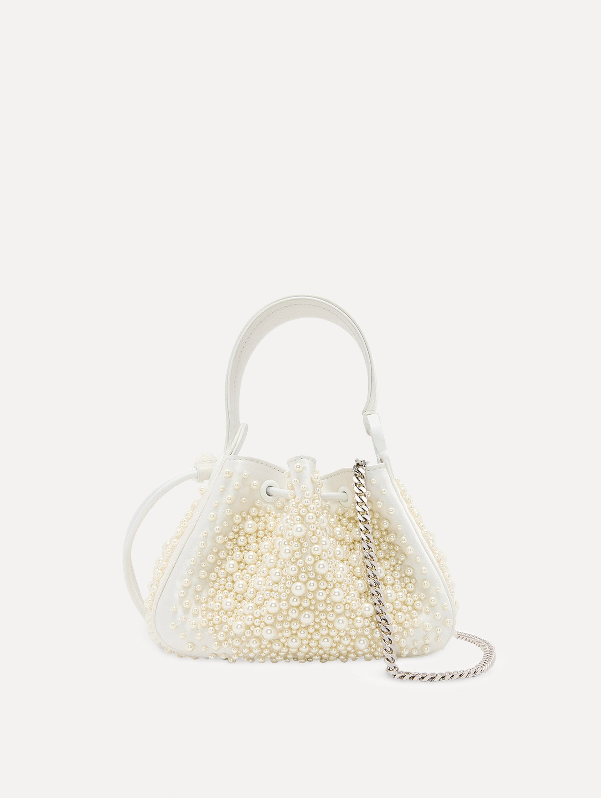 Nano Pearl Embroidered O Handle Bag Pearl / Oscar de la Renta