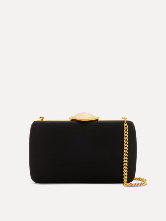 O Satin Minaudière Black / Oscar de la Renta