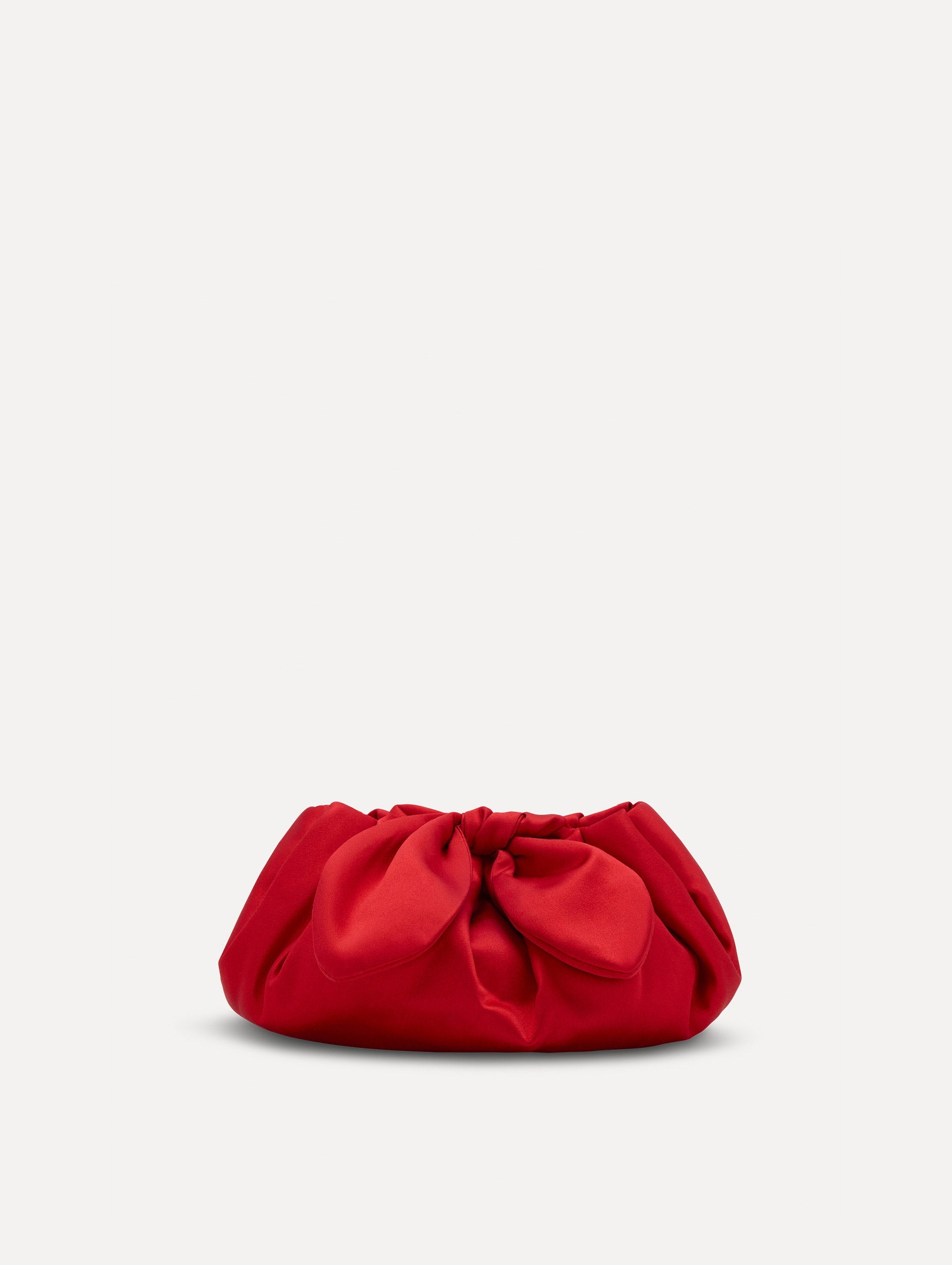Mini Satin Bow Clutch Red / Oscar de la Renta