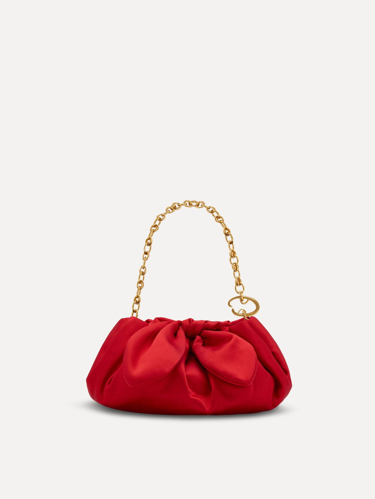 Mini Satin Bow Clutch Red / Oscar de la Renta