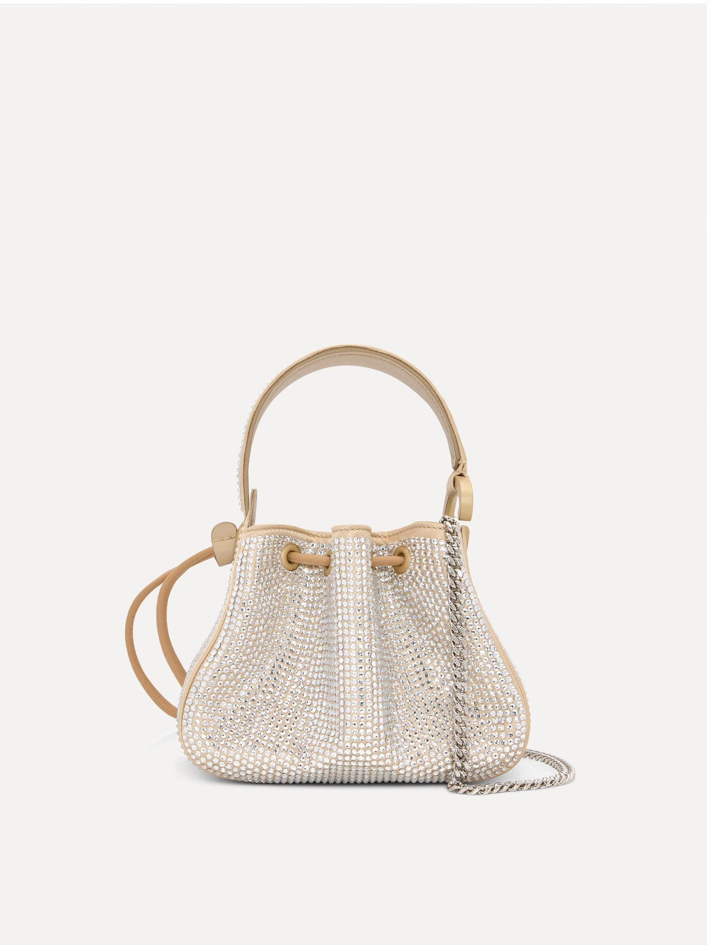 Nano Crystal Pavé O Handle Bag Champagne / Oscar de la Renta