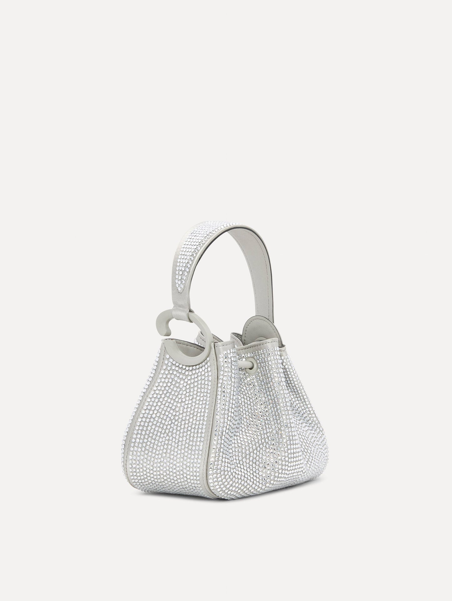 Nano Crystal Pavé O Handle Bag Silver / Oscar de la Renta