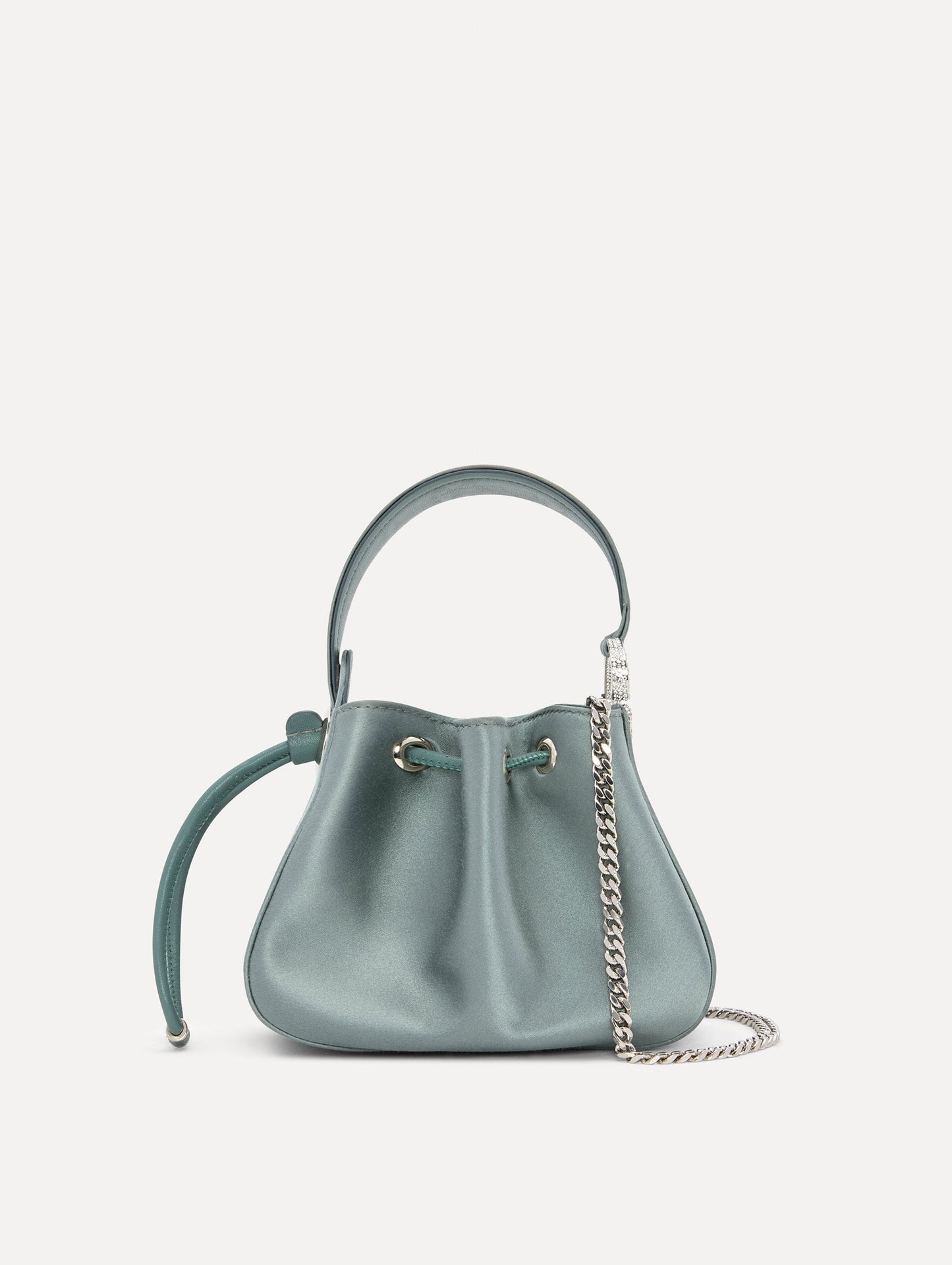 Crystal Pavé Nano O Handle Bag Steel / Oscar de la Renta