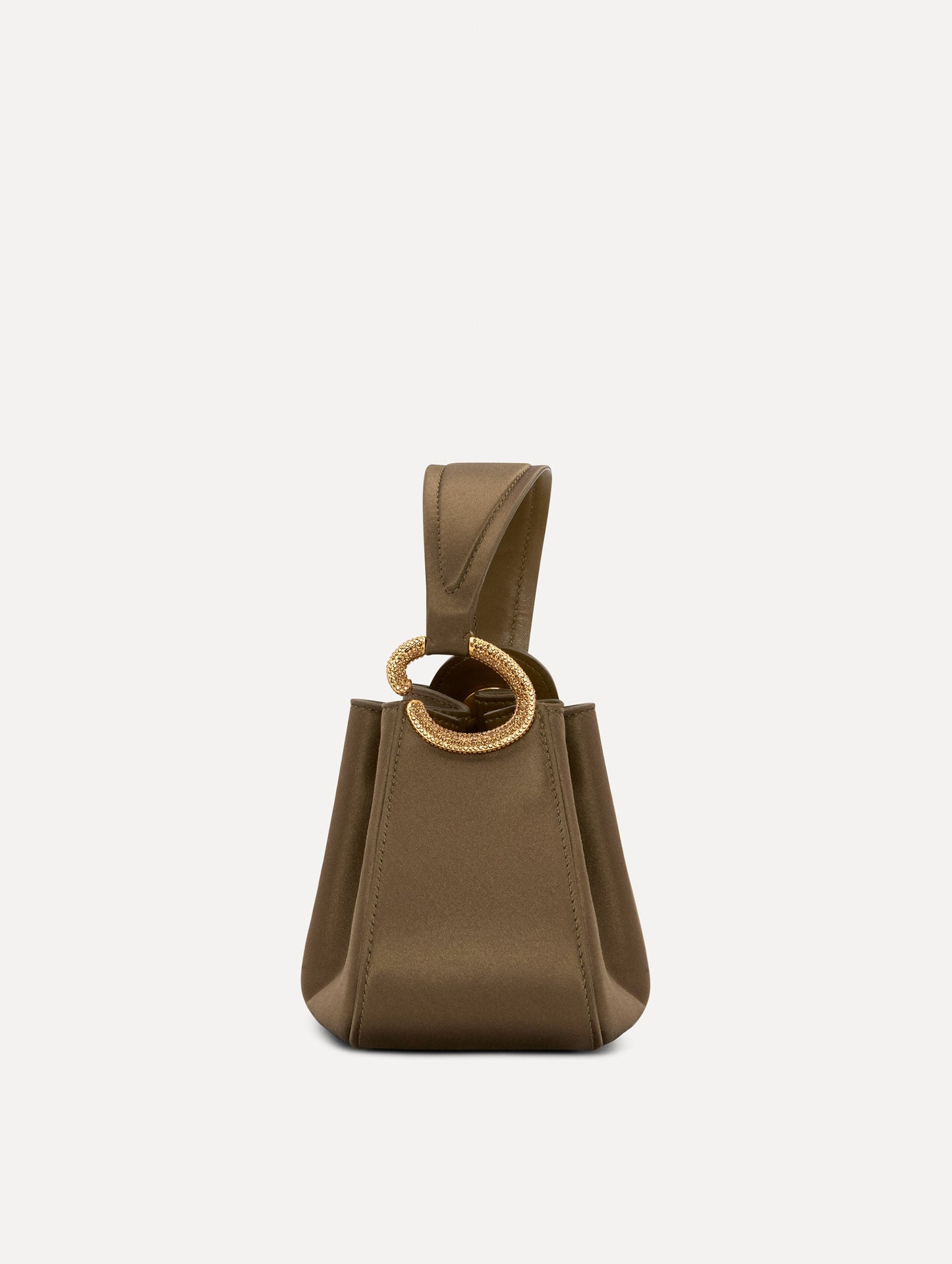 Crystal Pavé Nano O Handle Bag Khaki / Oscar de la Renta