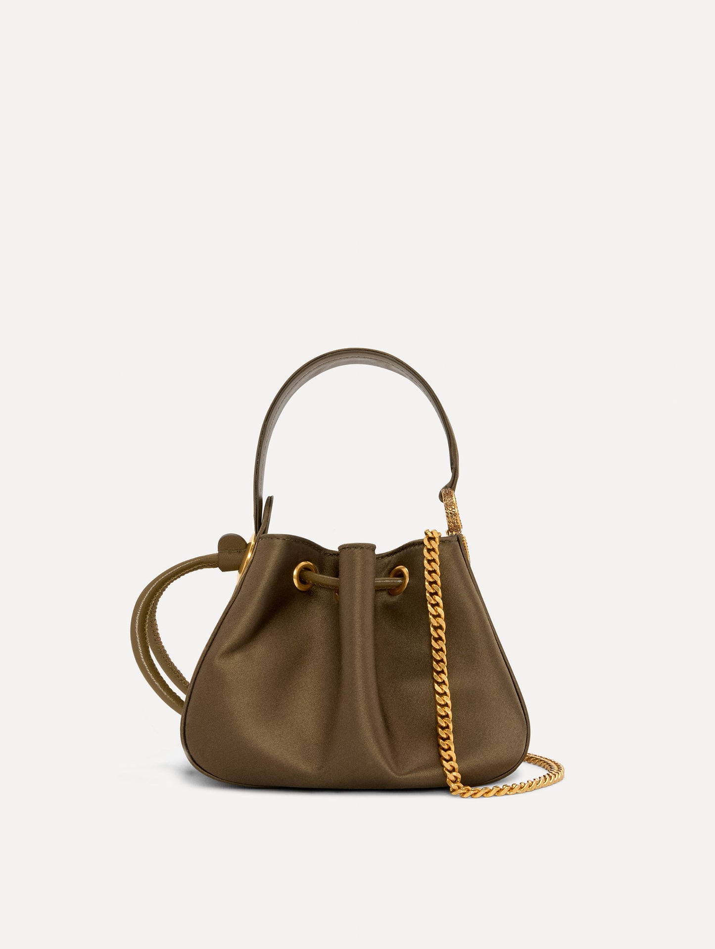 Crystal Pavé Nano O Handle Bag Khaki / Oscar de la Renta
