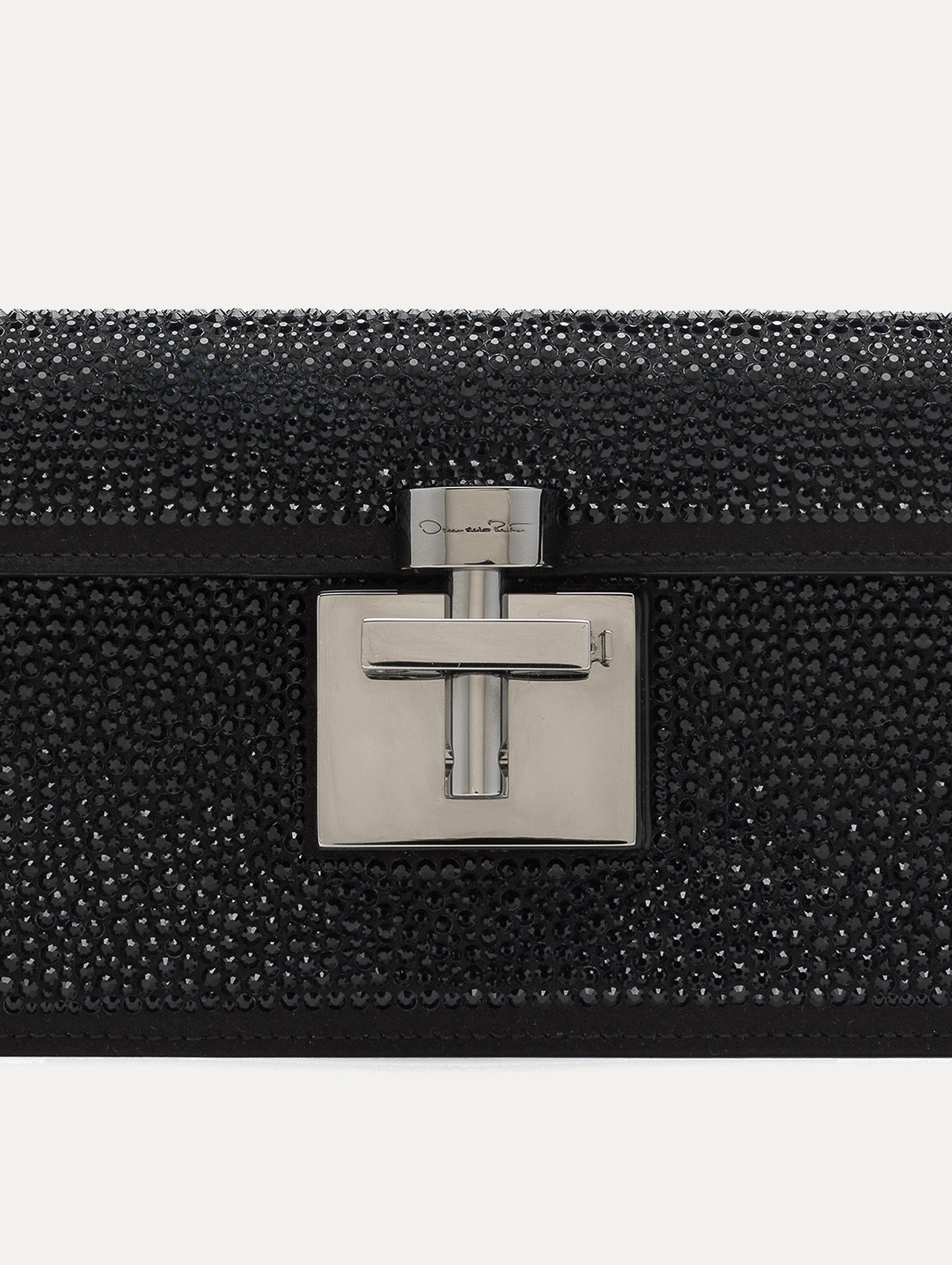 Crystal Pavé Alibi Clutch Black / Oscar de la Renta