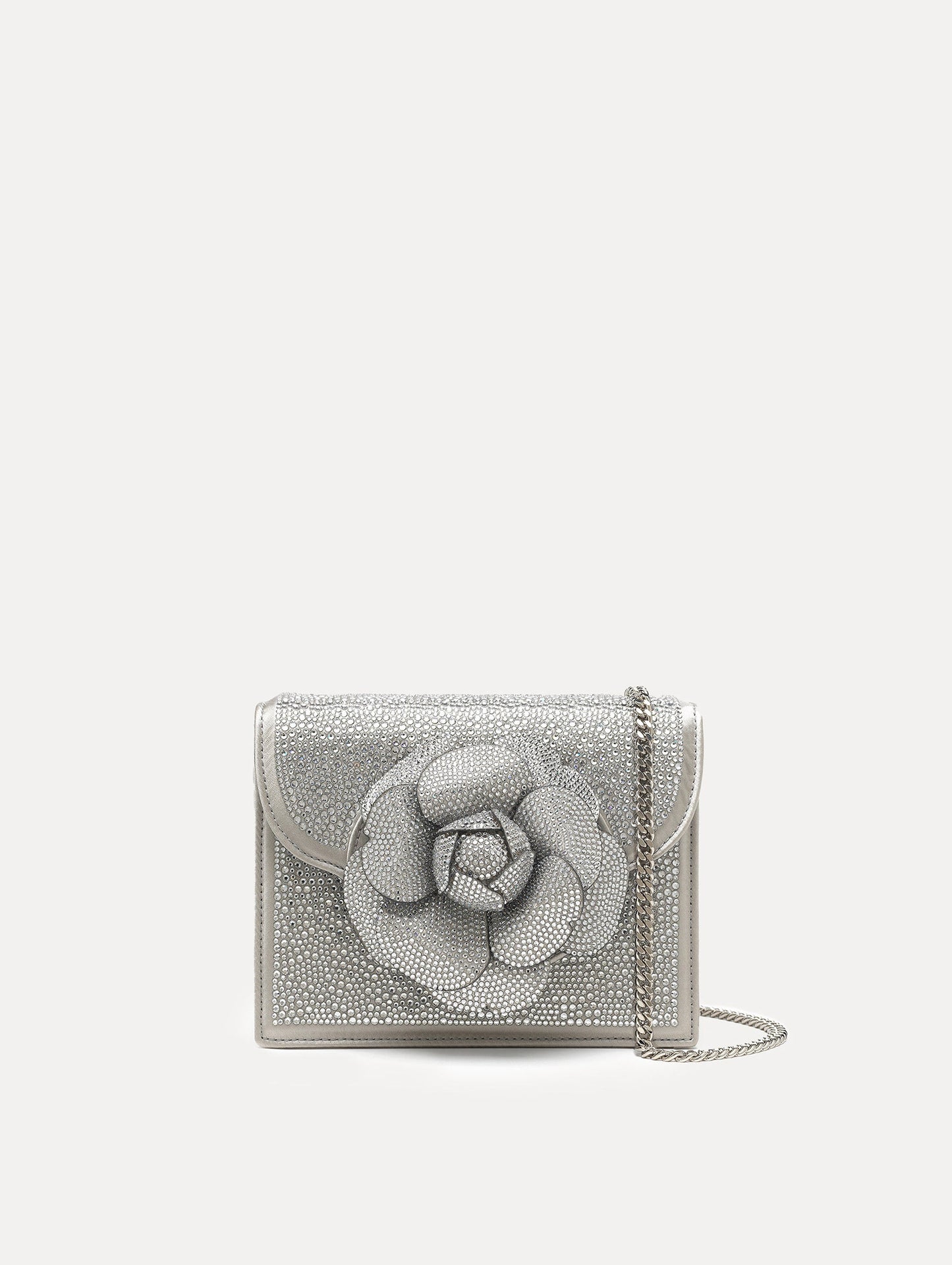 Crystal Pavé Mini TRO Bag Silver / Oscar de la Renta