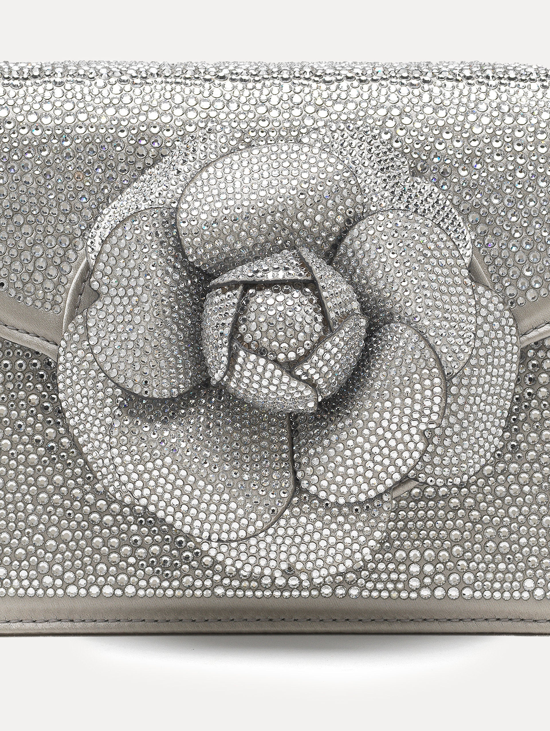 Crystal Pavé Mini TRO Bag Silver / Oscar de la Renta