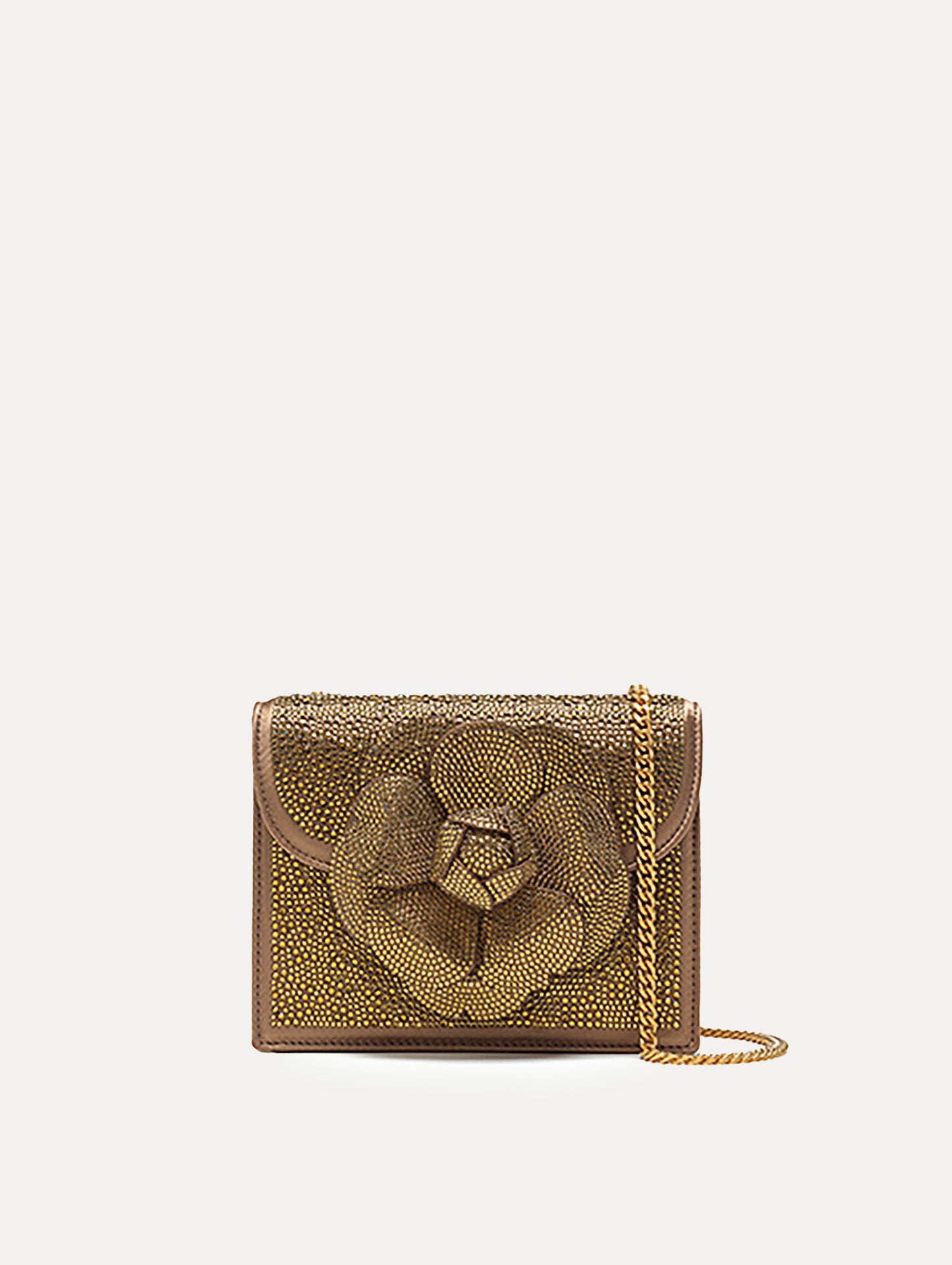 Crystal Pavé Mini TRO Bag Bronze / Oscar de la Renta