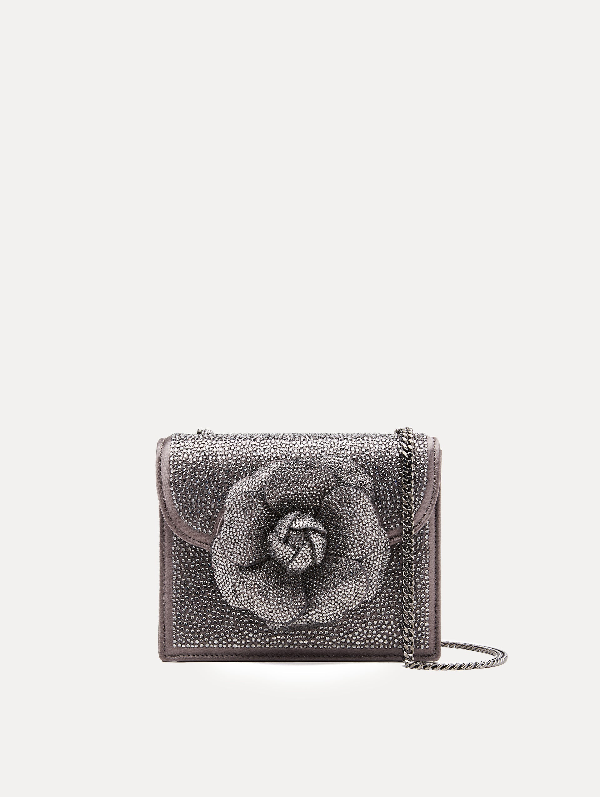 Crystal Pavé Mini TRO Bag Smoke gunmetal / Oscar de la Renta