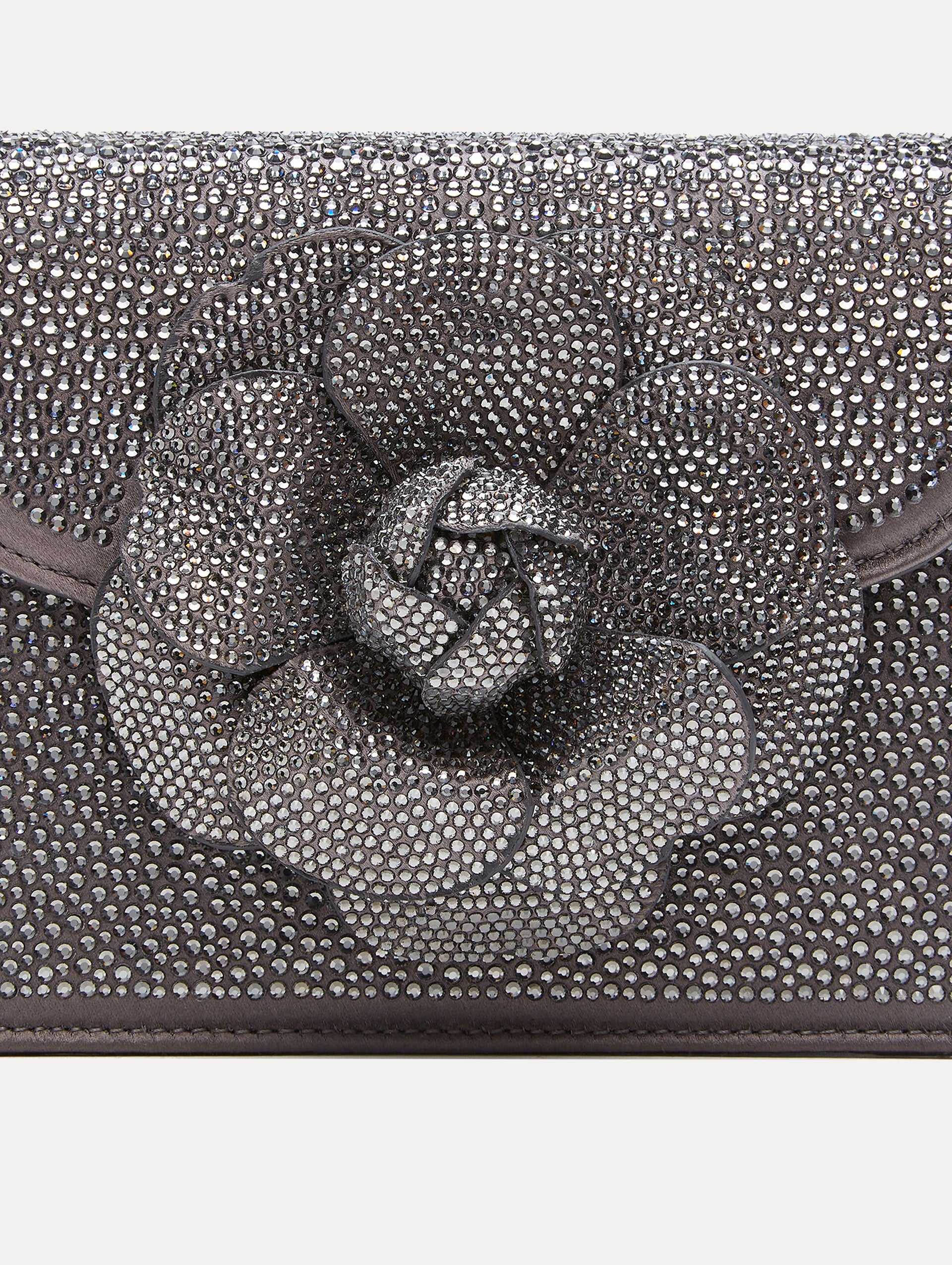 Crystal Pavé Mini TRO Bag Smoke gunmetal / Oscar de la Renta