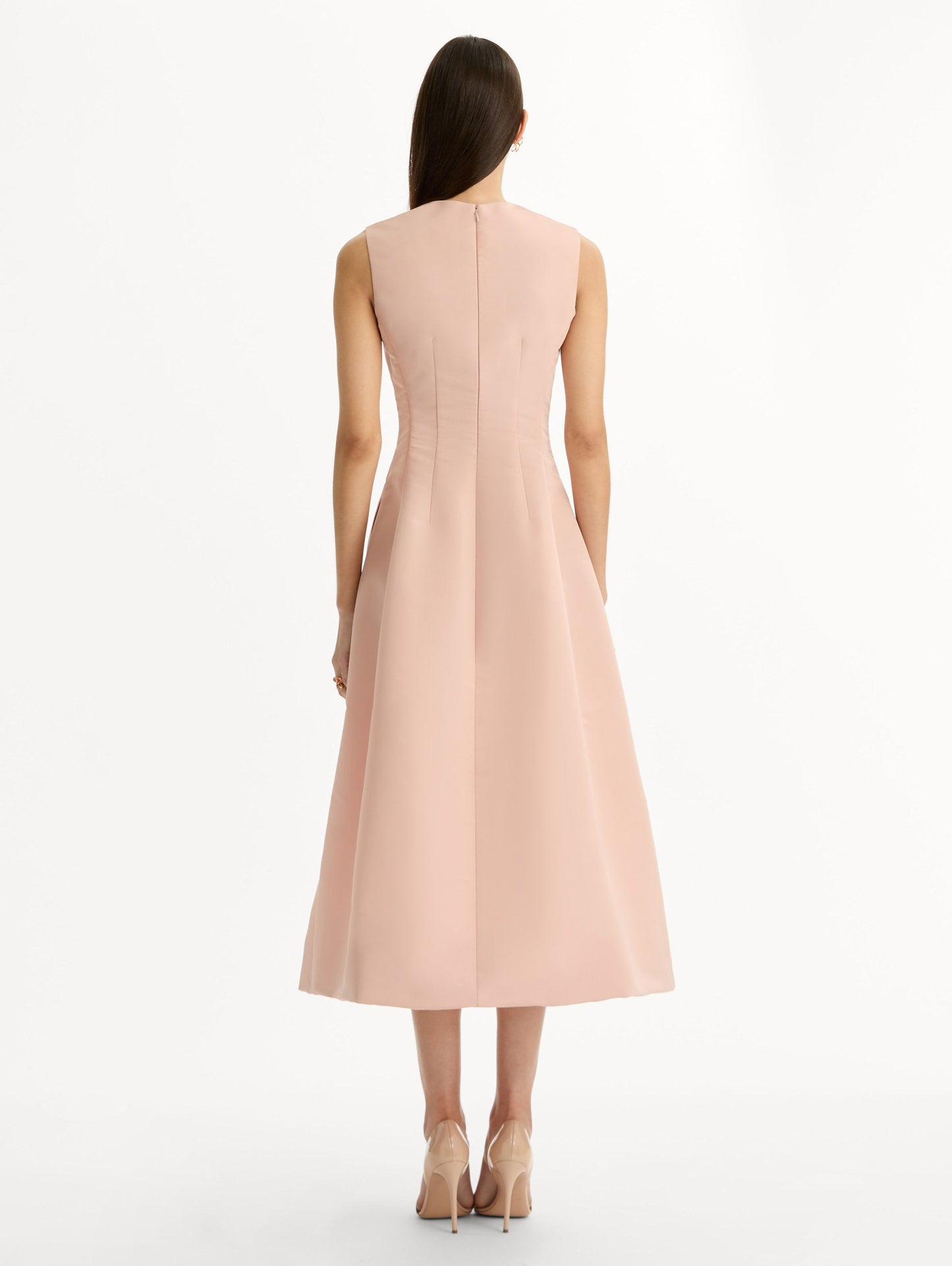 Bouquet Embroidered Cocktail Dress Blush / Oscar de la Renta