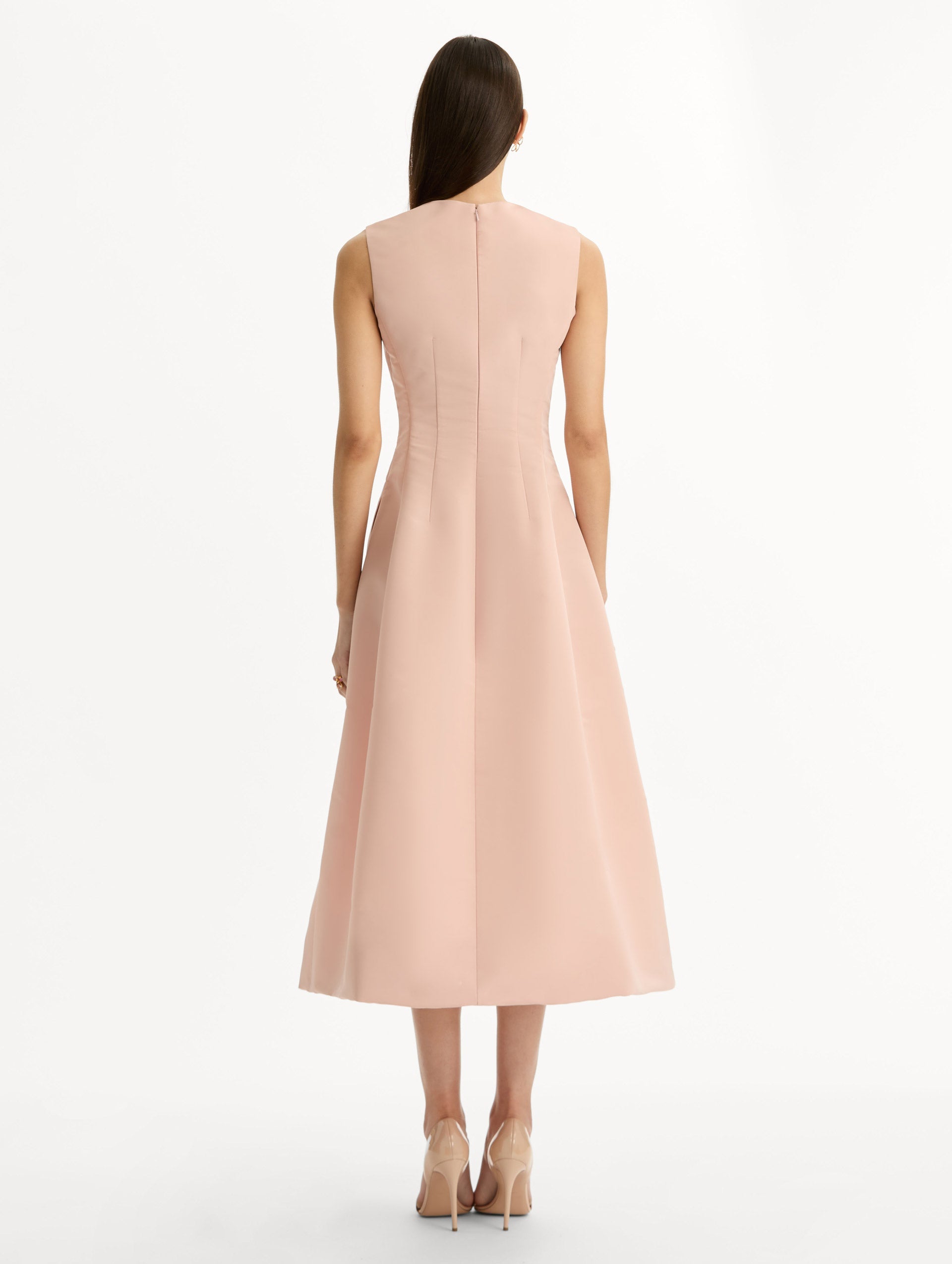 Bouquet Embroidered Cocktail Dress Blush / Oscar de la Renta