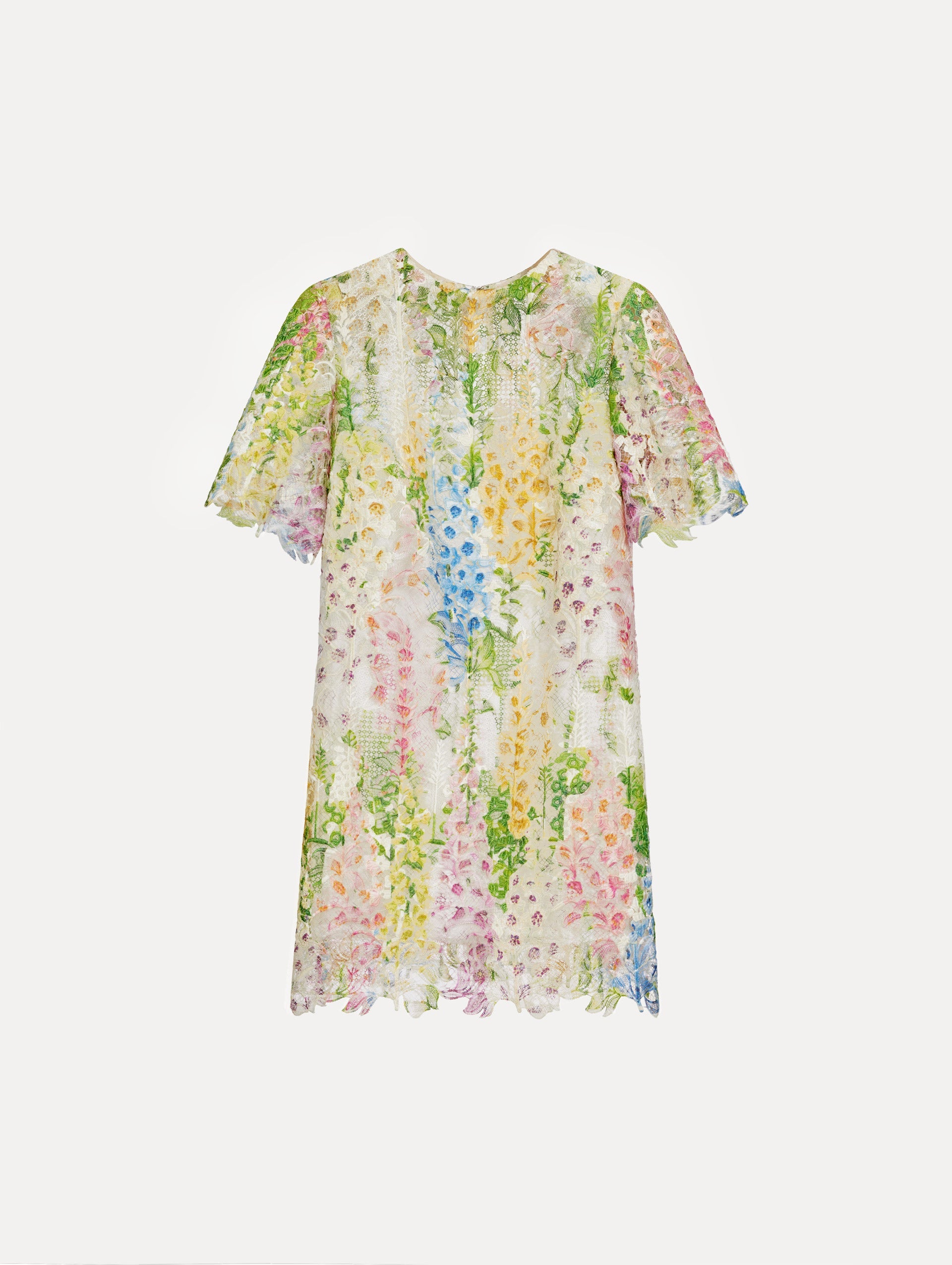 Foxglove Guipure Shift Dress White multi / Oscar de la Renta