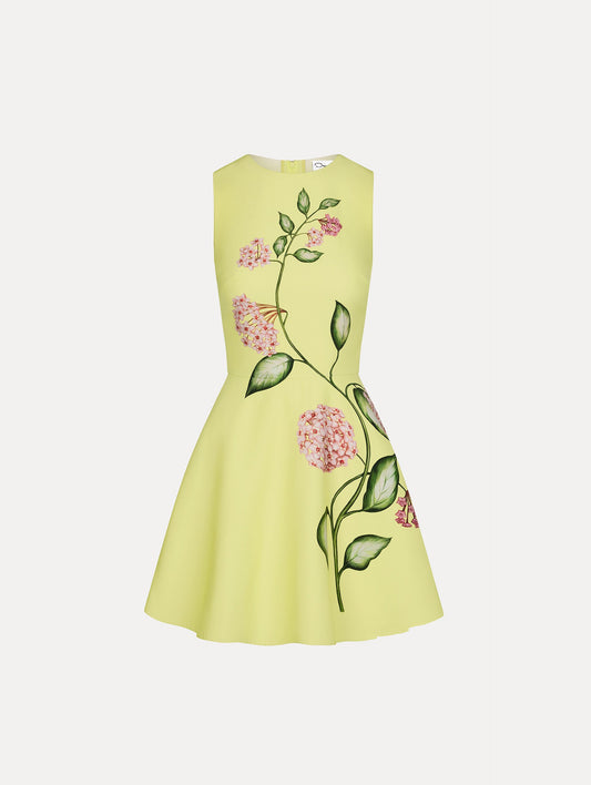 Porcelain Flower Mini Dress Pink/pear / Oscar de la Renta