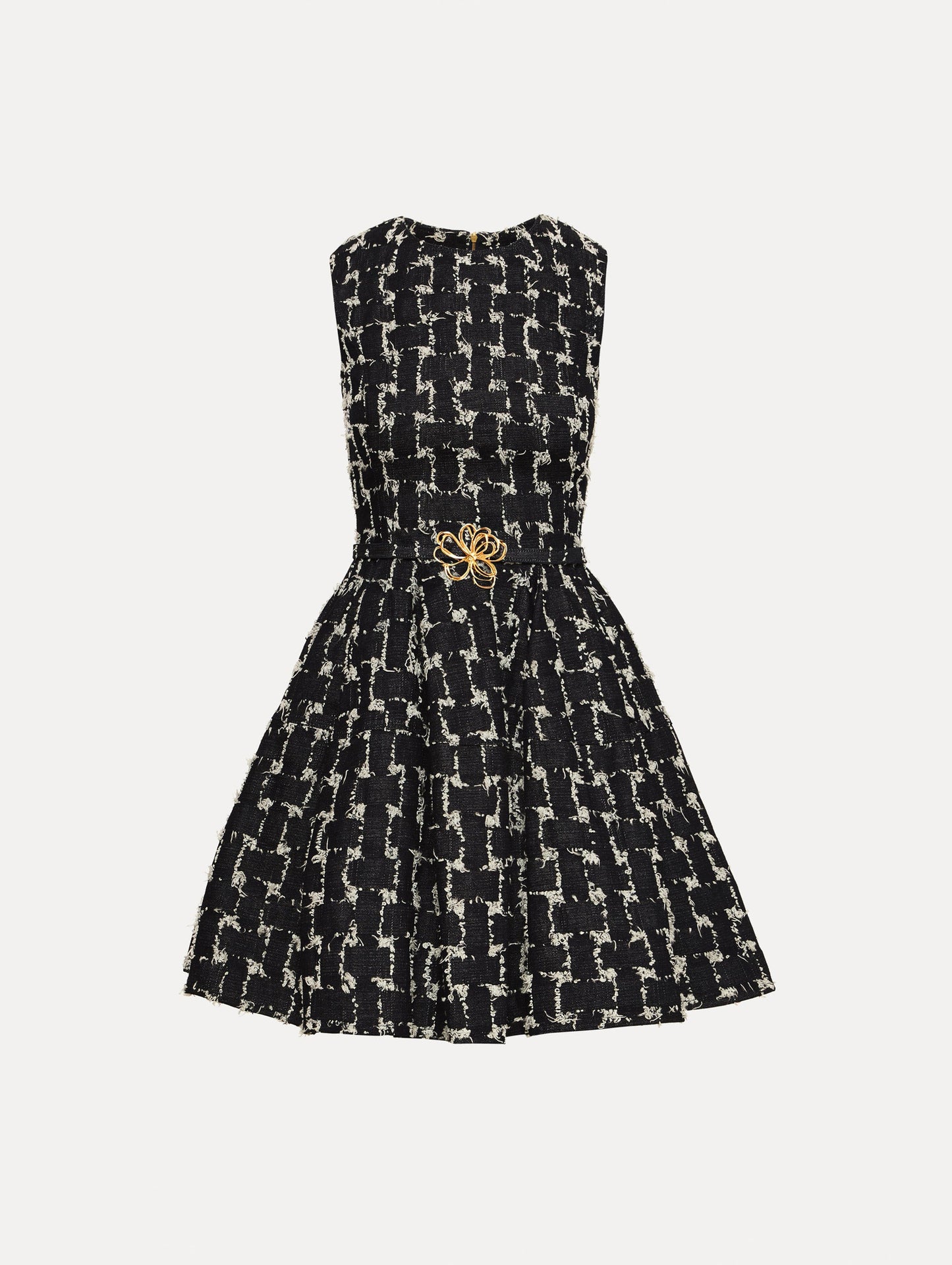 Woven Denim Jacquard Mini Dress Indigo / Oscar de la Renta