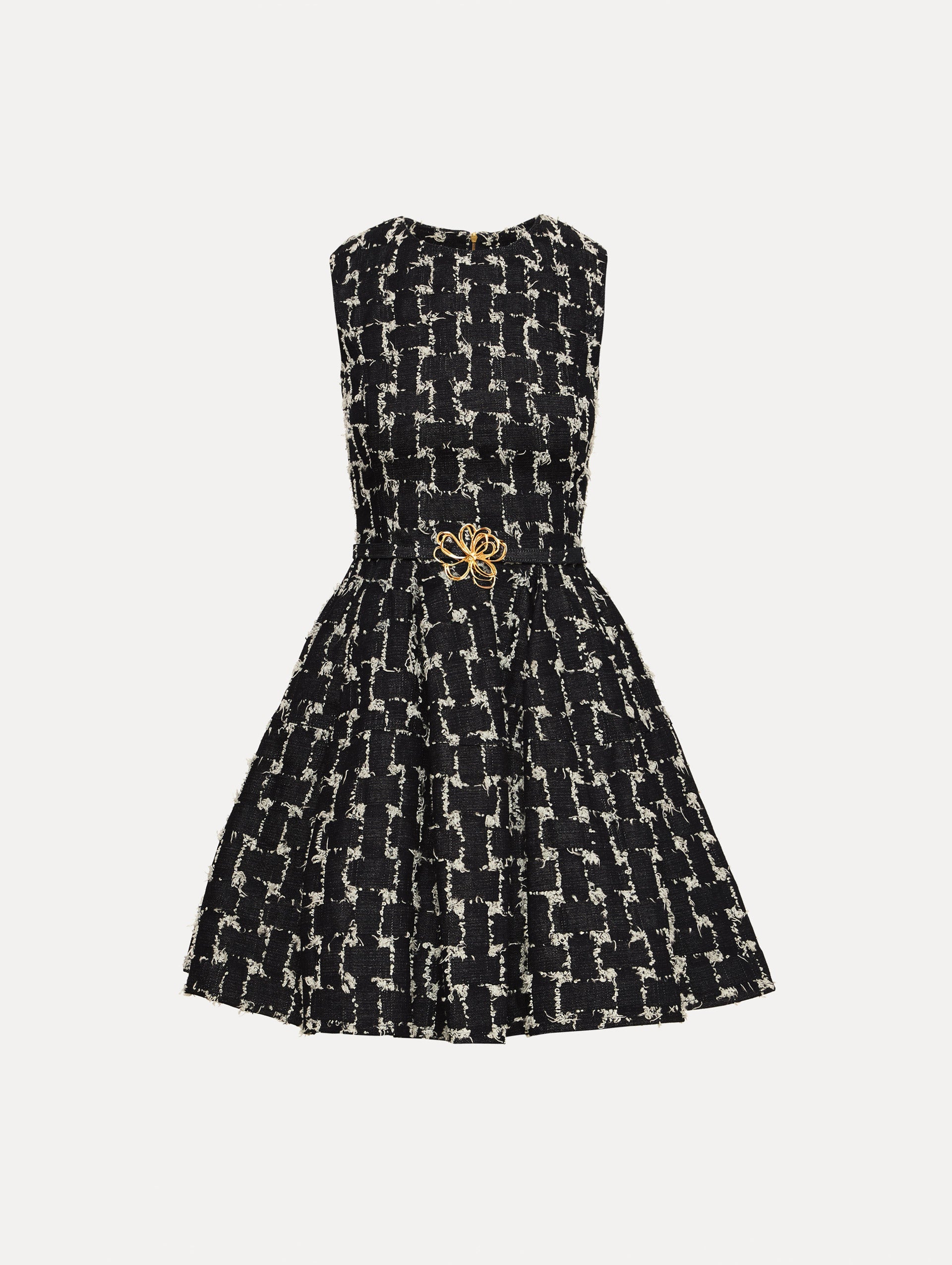 Woven Denim Jacquard Mini Dress Indigo / Oscar de la Renta