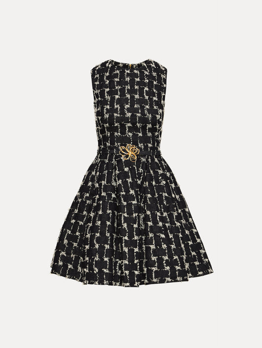 Woven Denim Jacquard Mini Dress Indigo / Oscar de la Renta