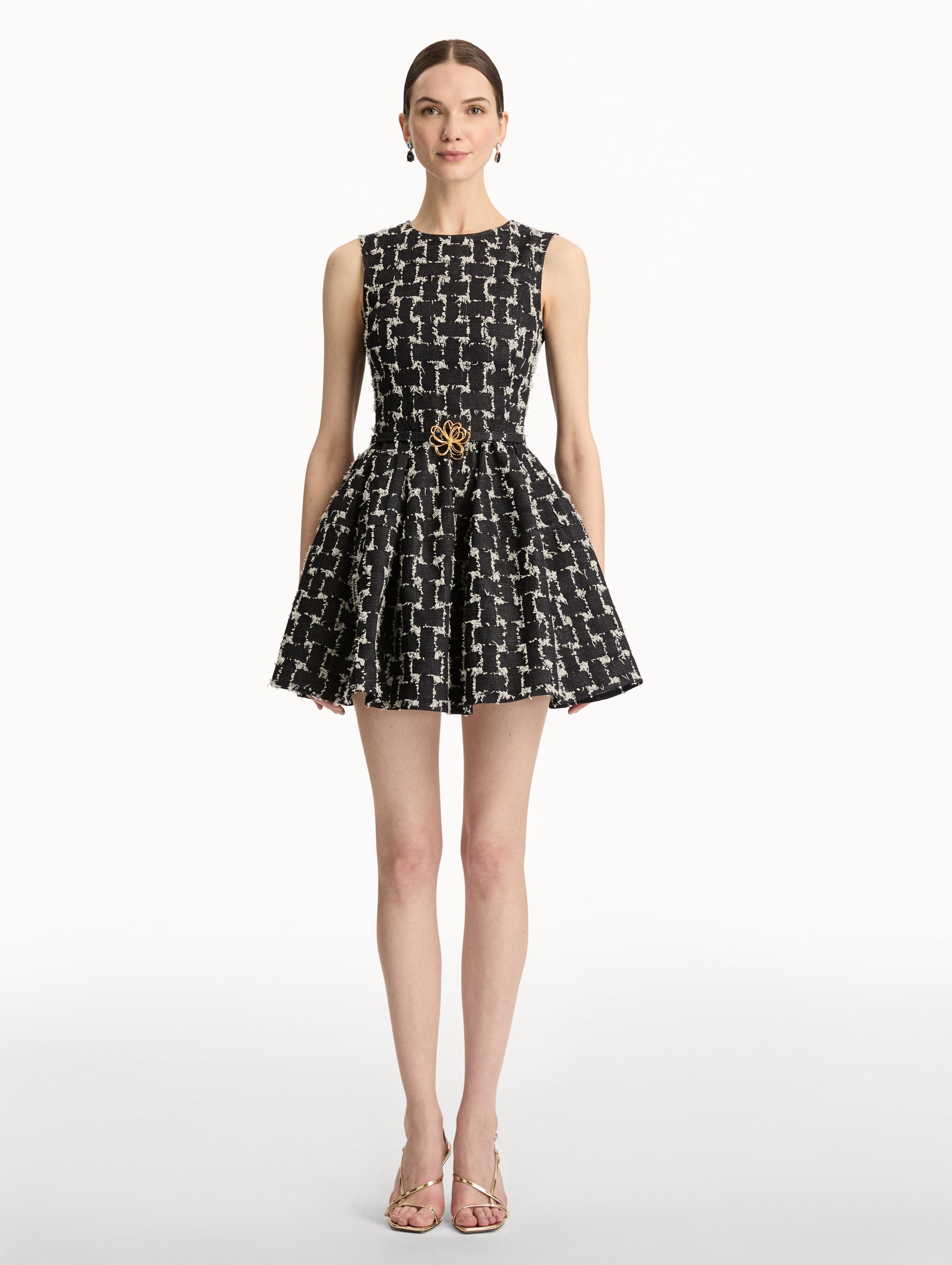 Woven Denim Jacquard Mini Dress Indigo / Oscar de la Renta