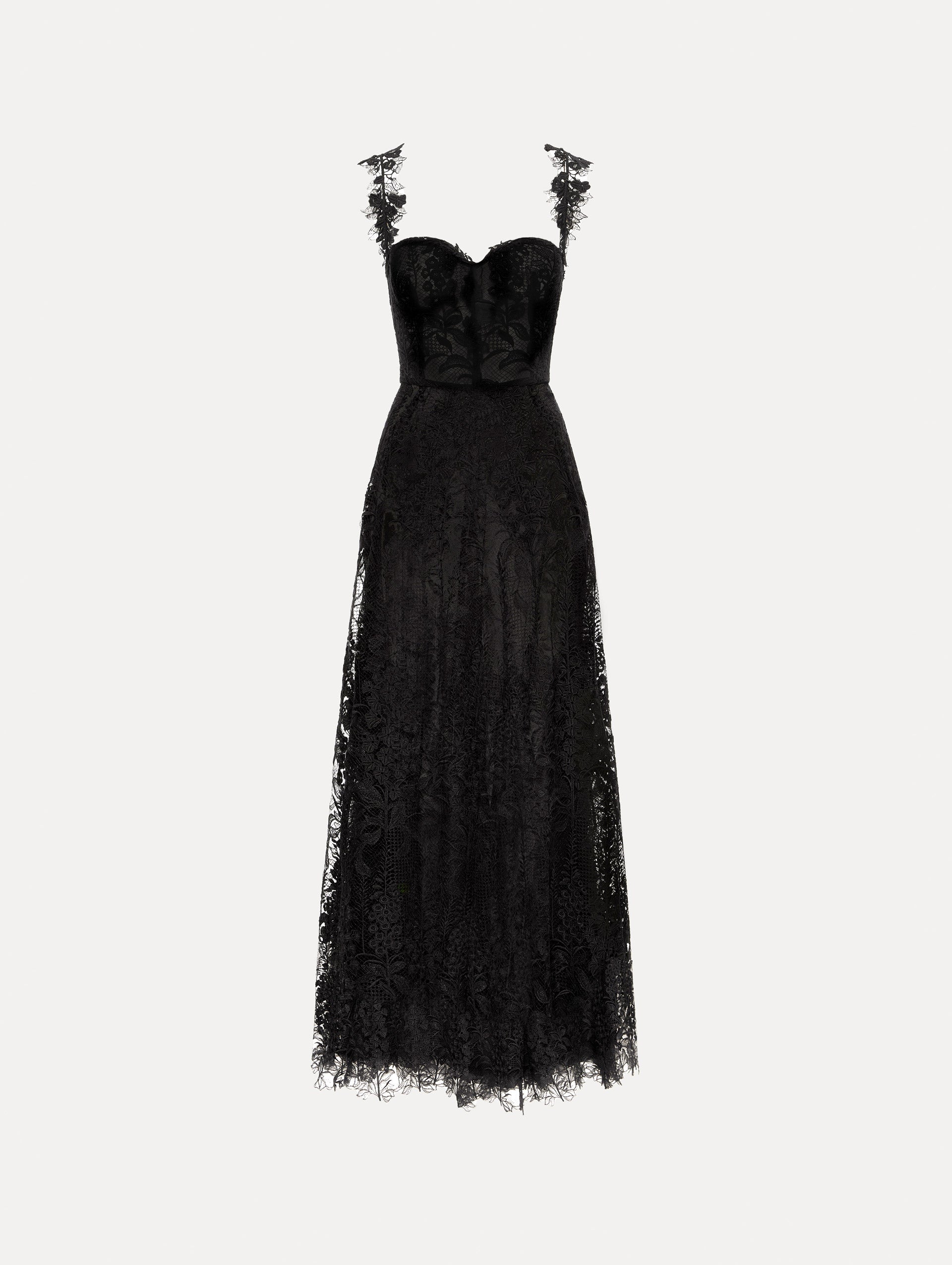 Foxglove Guipure Cocktail Dress Black / Oscar de la Renta