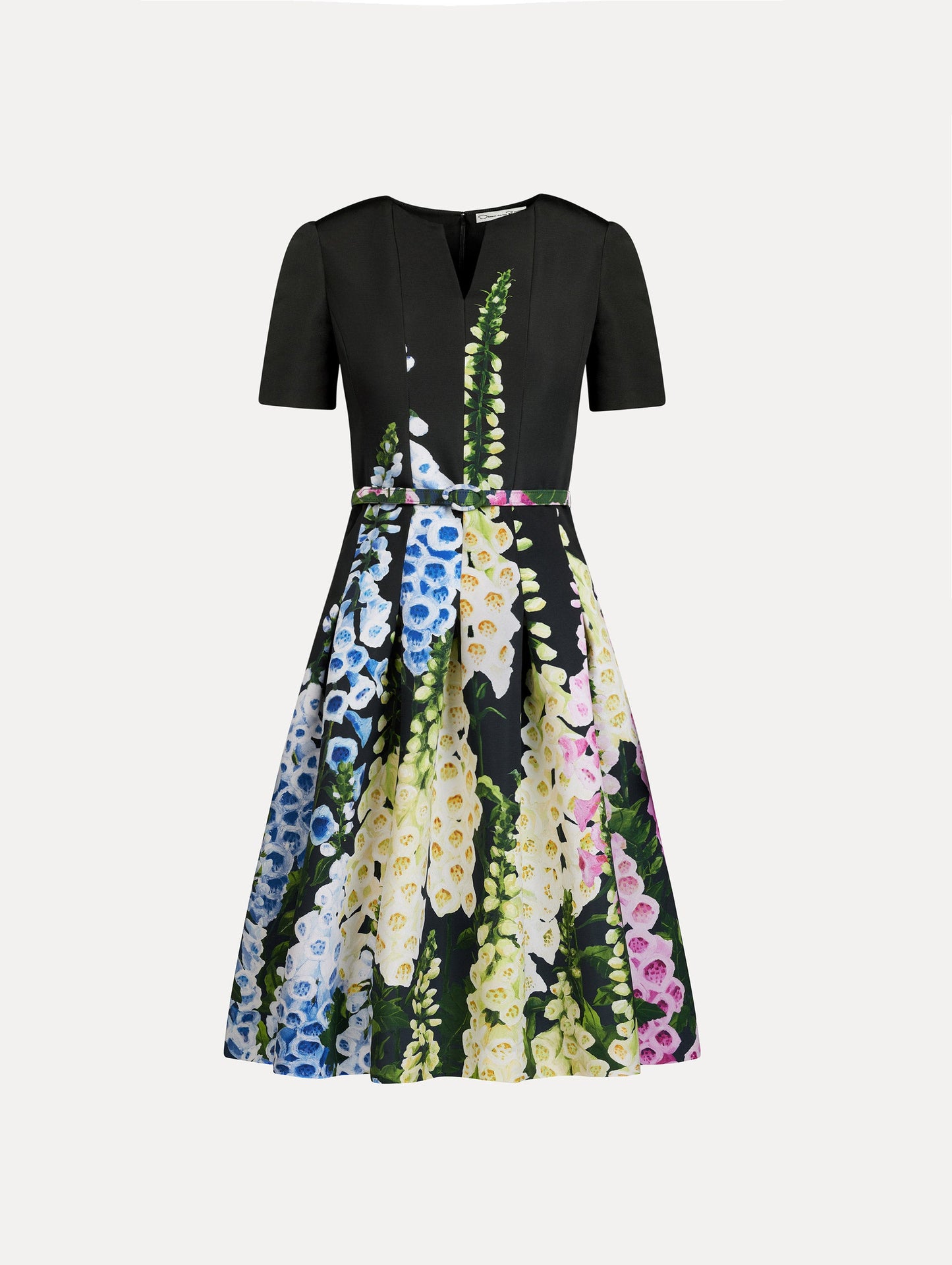 Degradé Foxglove Split-Neck Dress Night sky multi / Oscar de la Renta