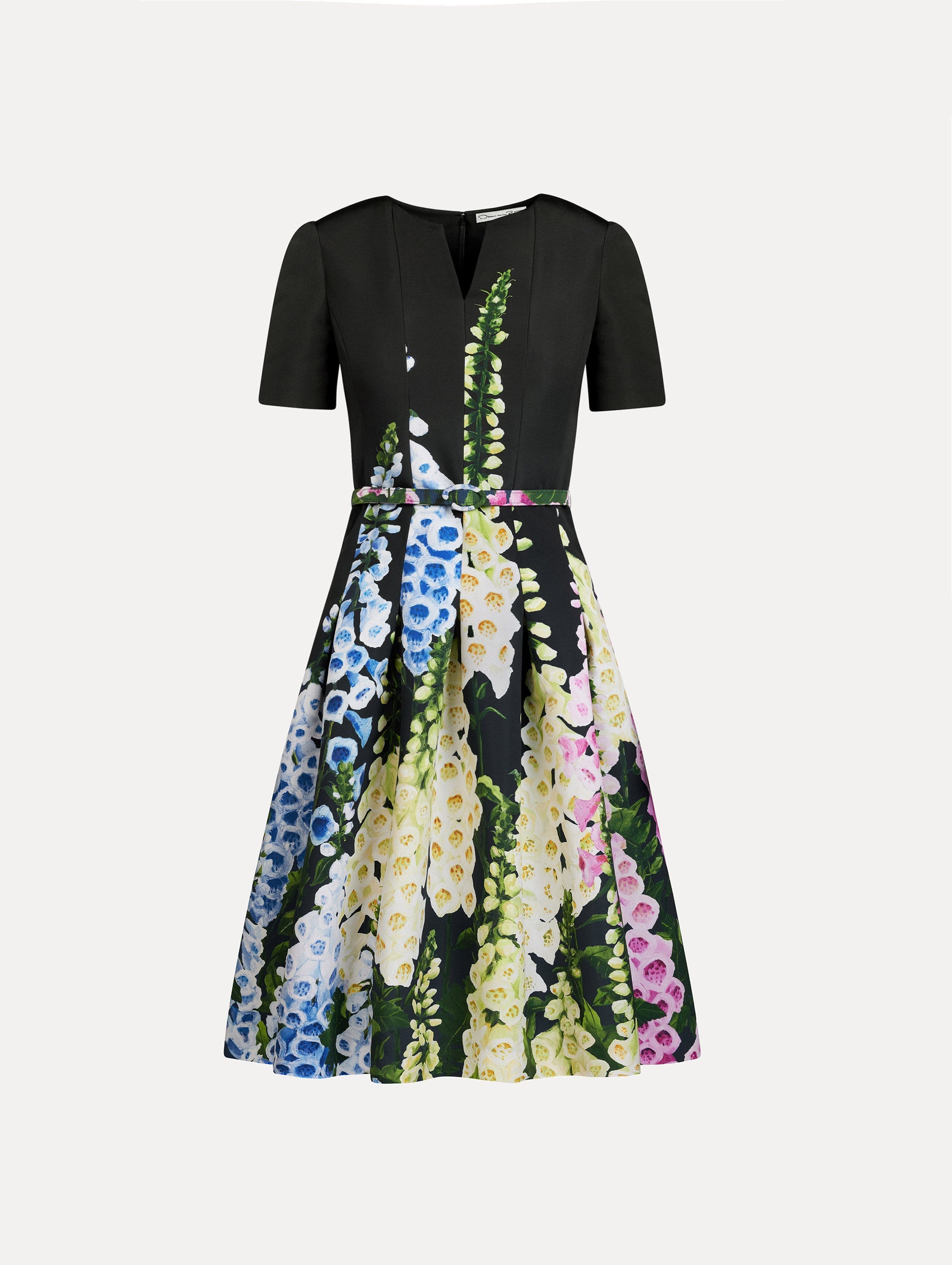 Degradé Foxglove Split-Neck Dress Night sky multi / Oscar de la Renta