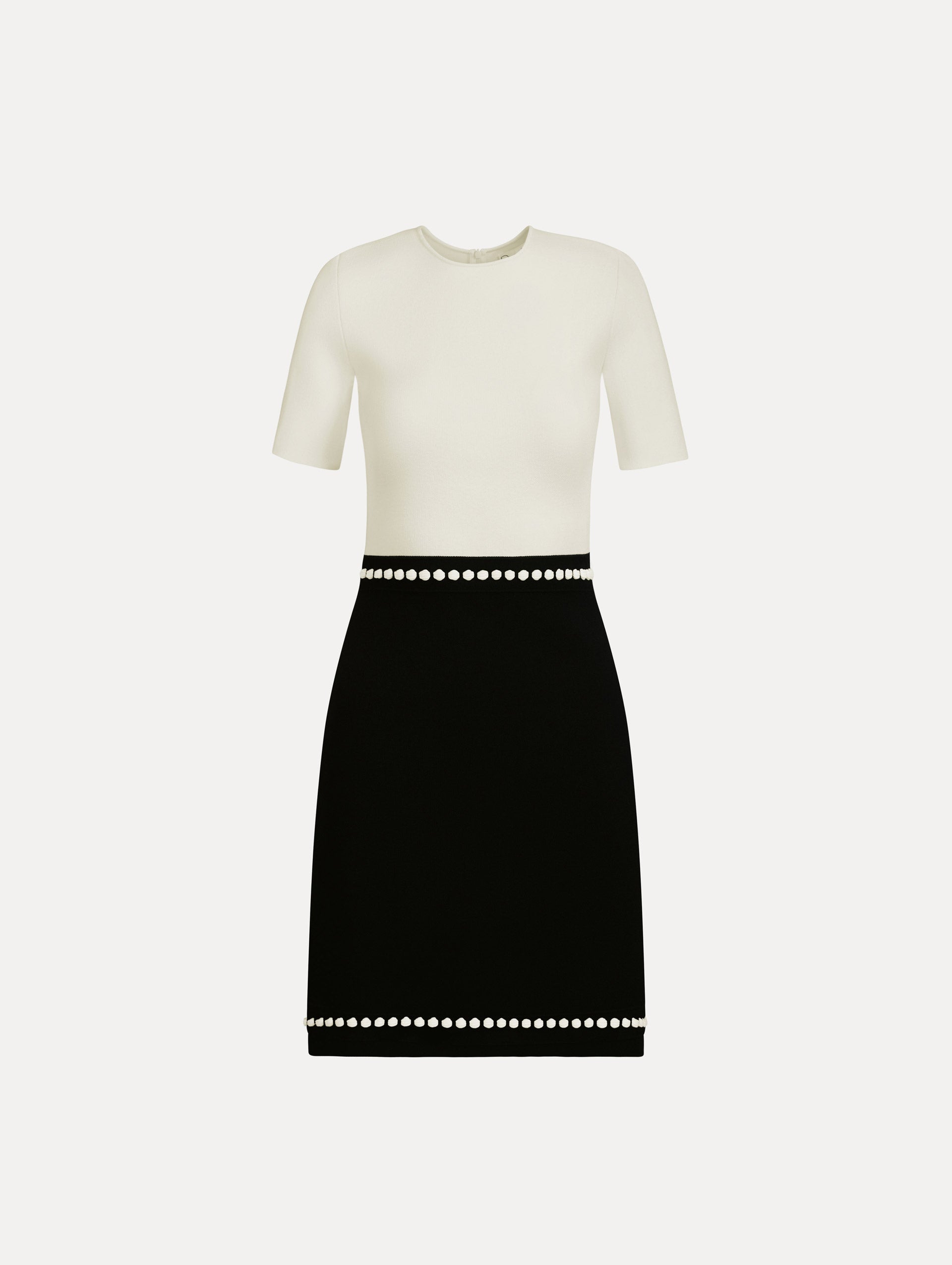 Bubble Trim Dress Black/white / Oscar de la Renta