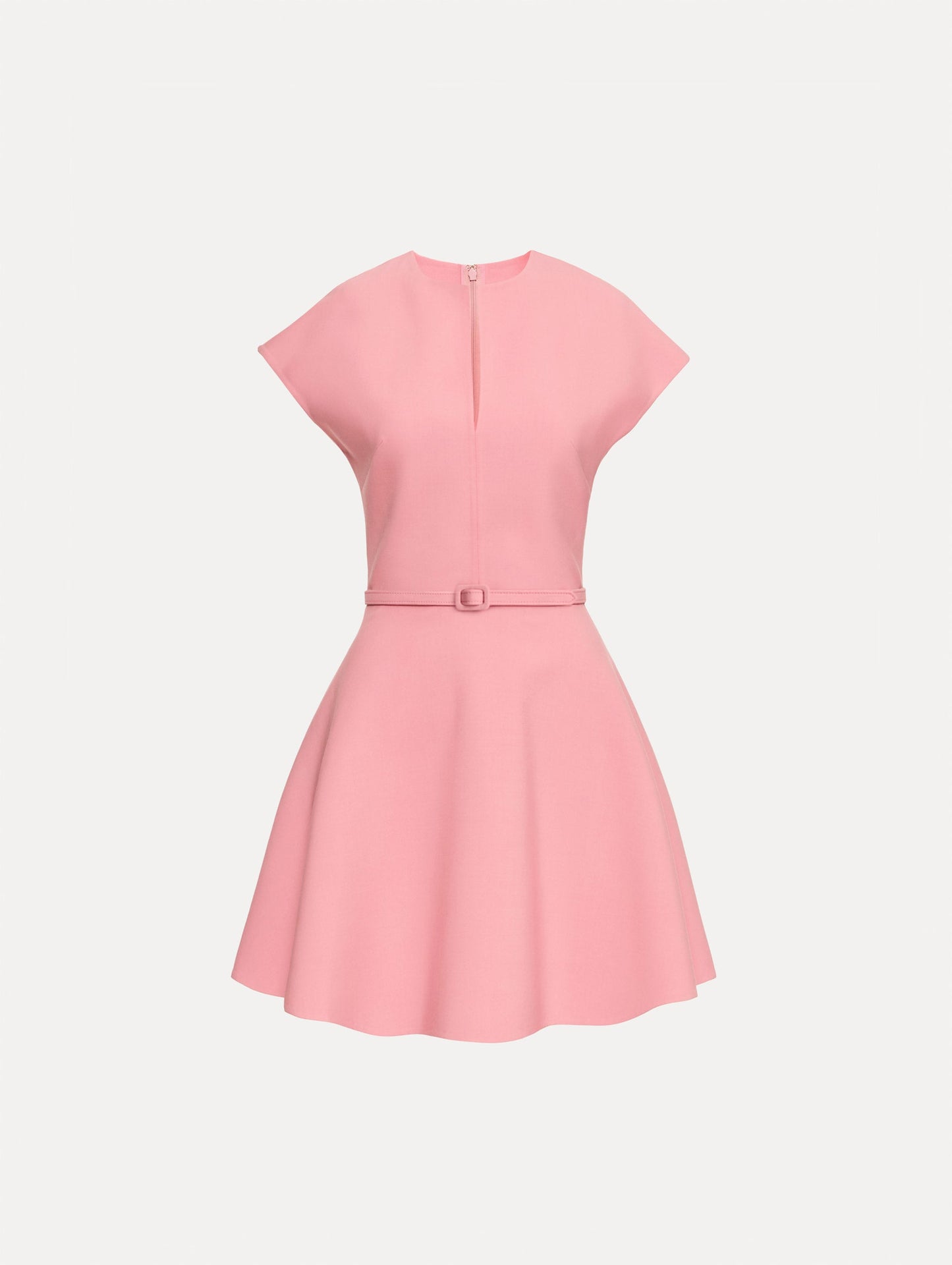 Split Neck Wool Mini Dress Petal / Oscar de la Renta