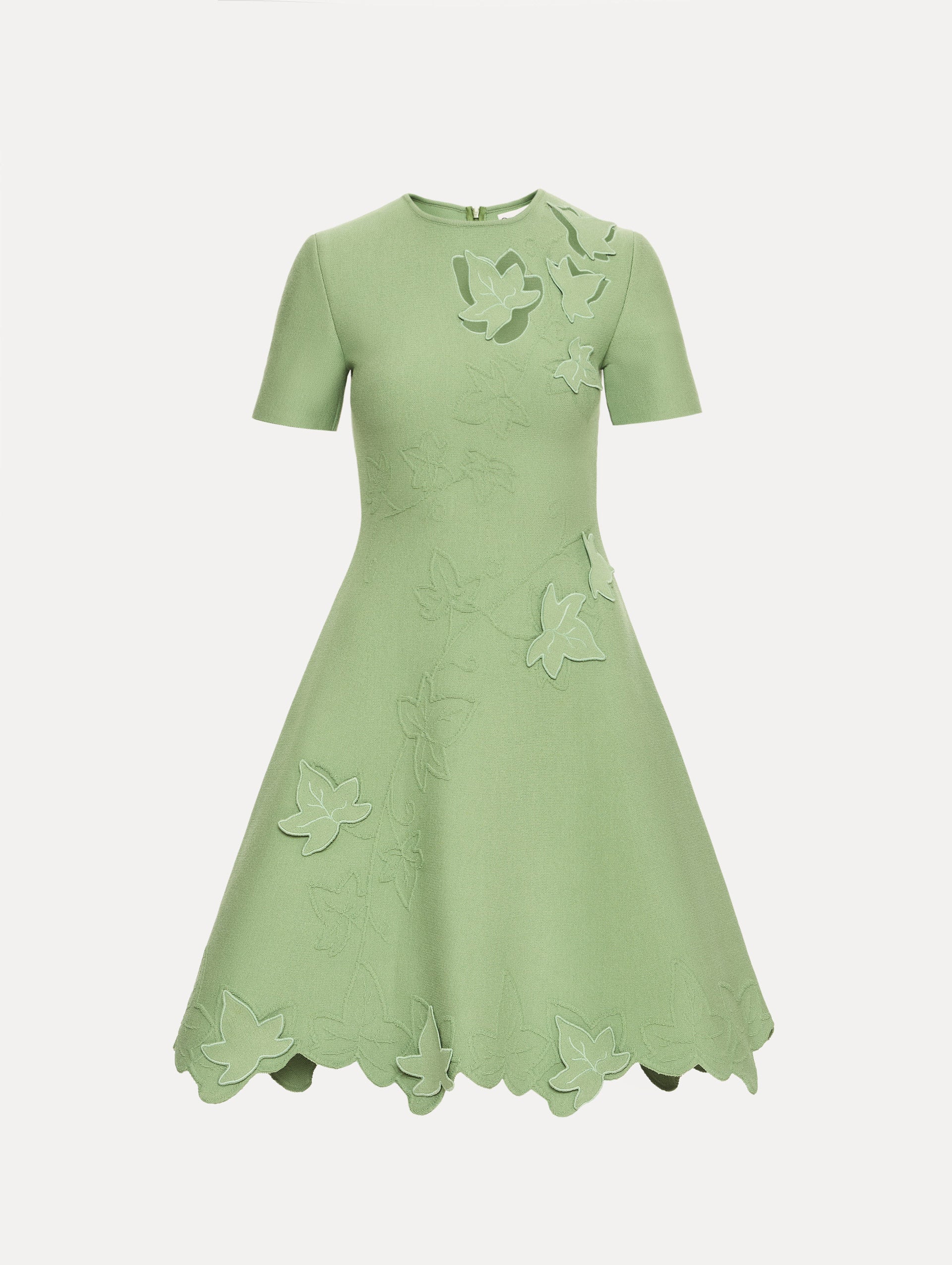 Ivy Cutout Knit Dress Green / Oscar de la Renta