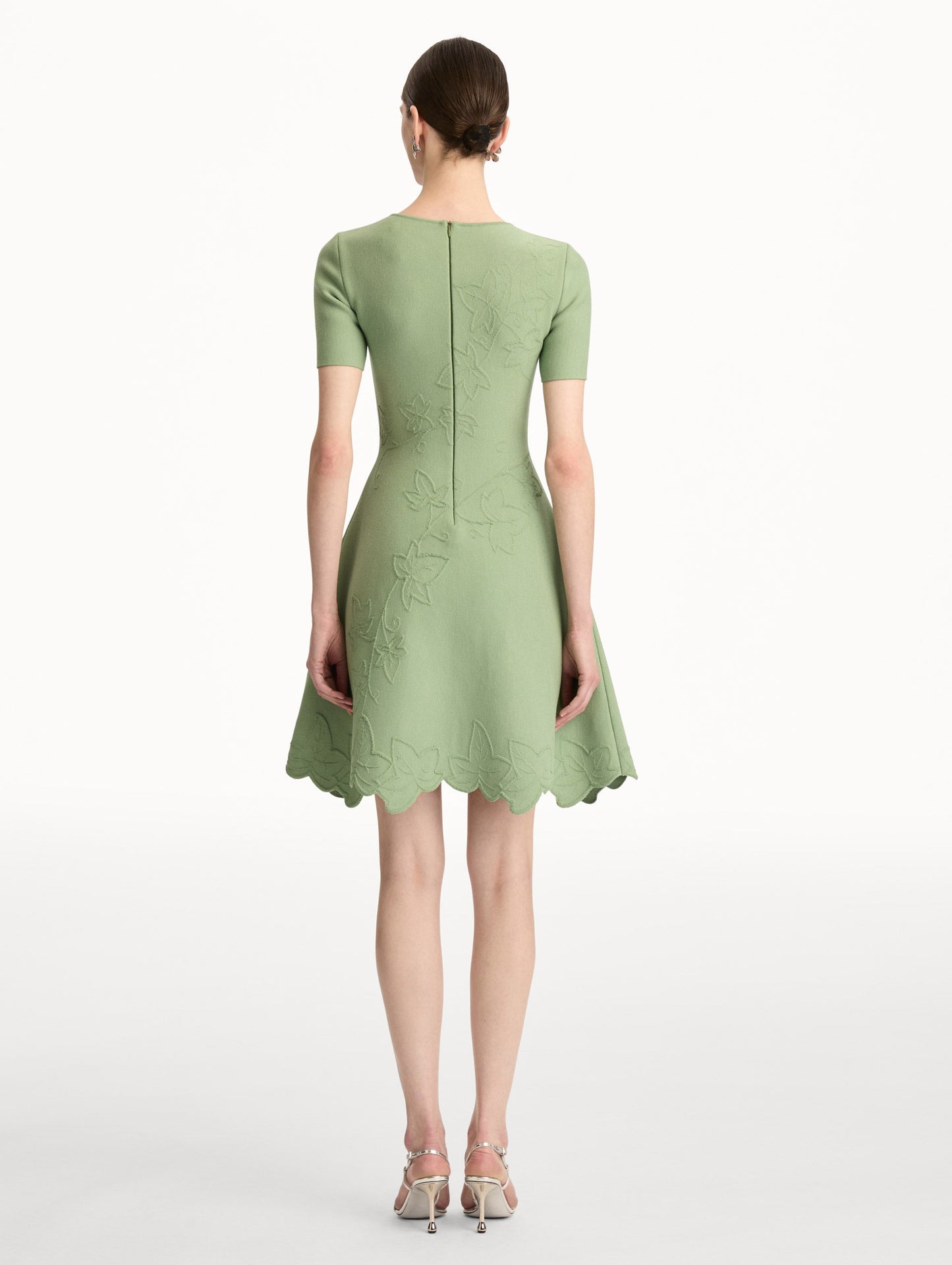 Ivy Cutout Knit Dress Green / Oscar de la Renta